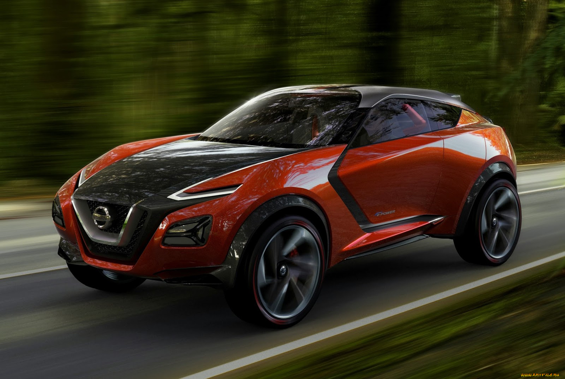nissan, gripz, concept, автомобили, 3д, car, красный, кроссовер, внедорожник, concept, nissan, gripz