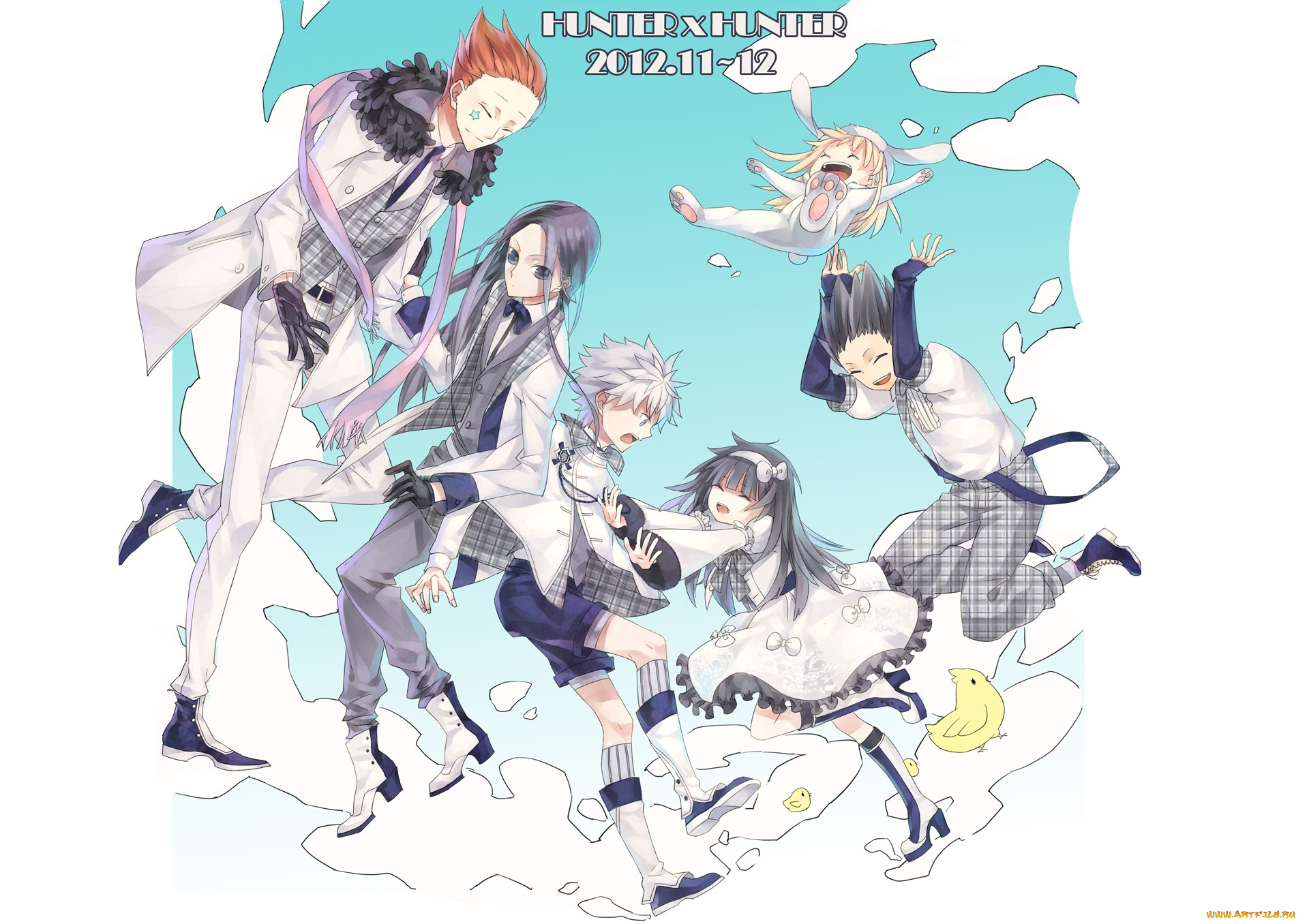 аниме, hunter, x, hunter, мальчики, хисока, арт, иллуми