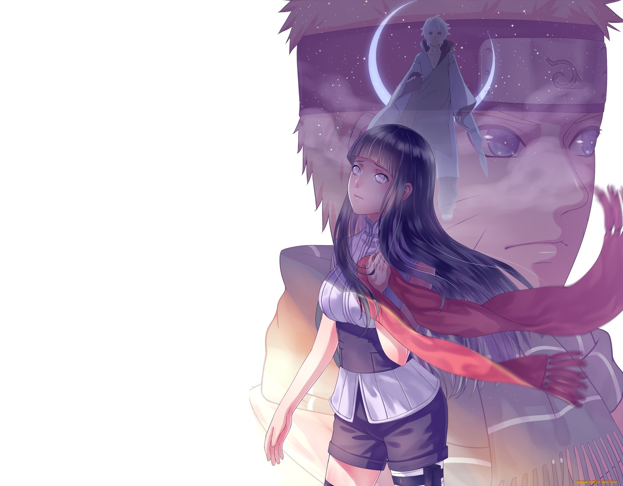 аниме, naruto, фильм, 9, пара, наруто, хината, арт