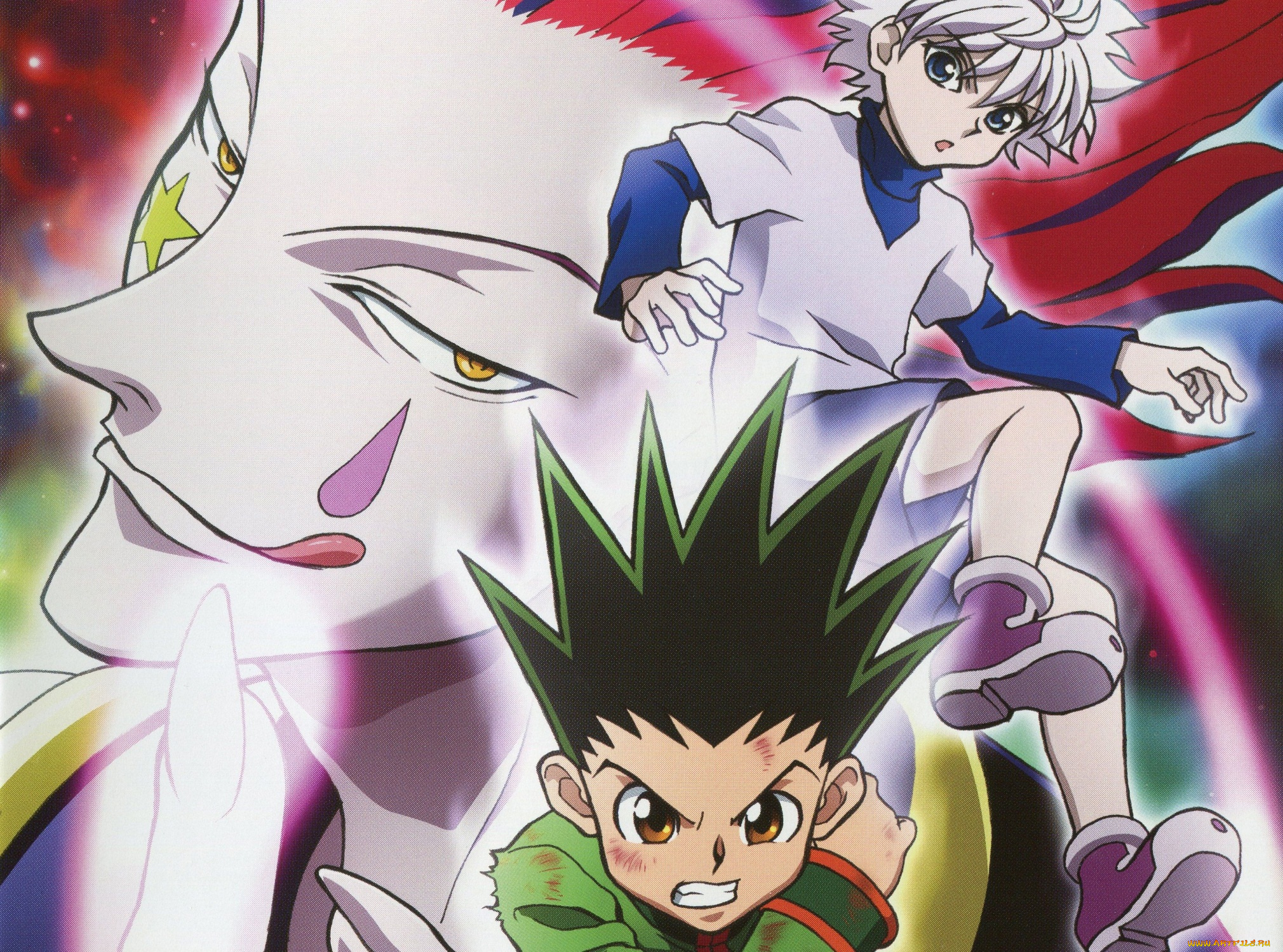 аниме, hunter, x, hunter, киллуа, гон, хисока