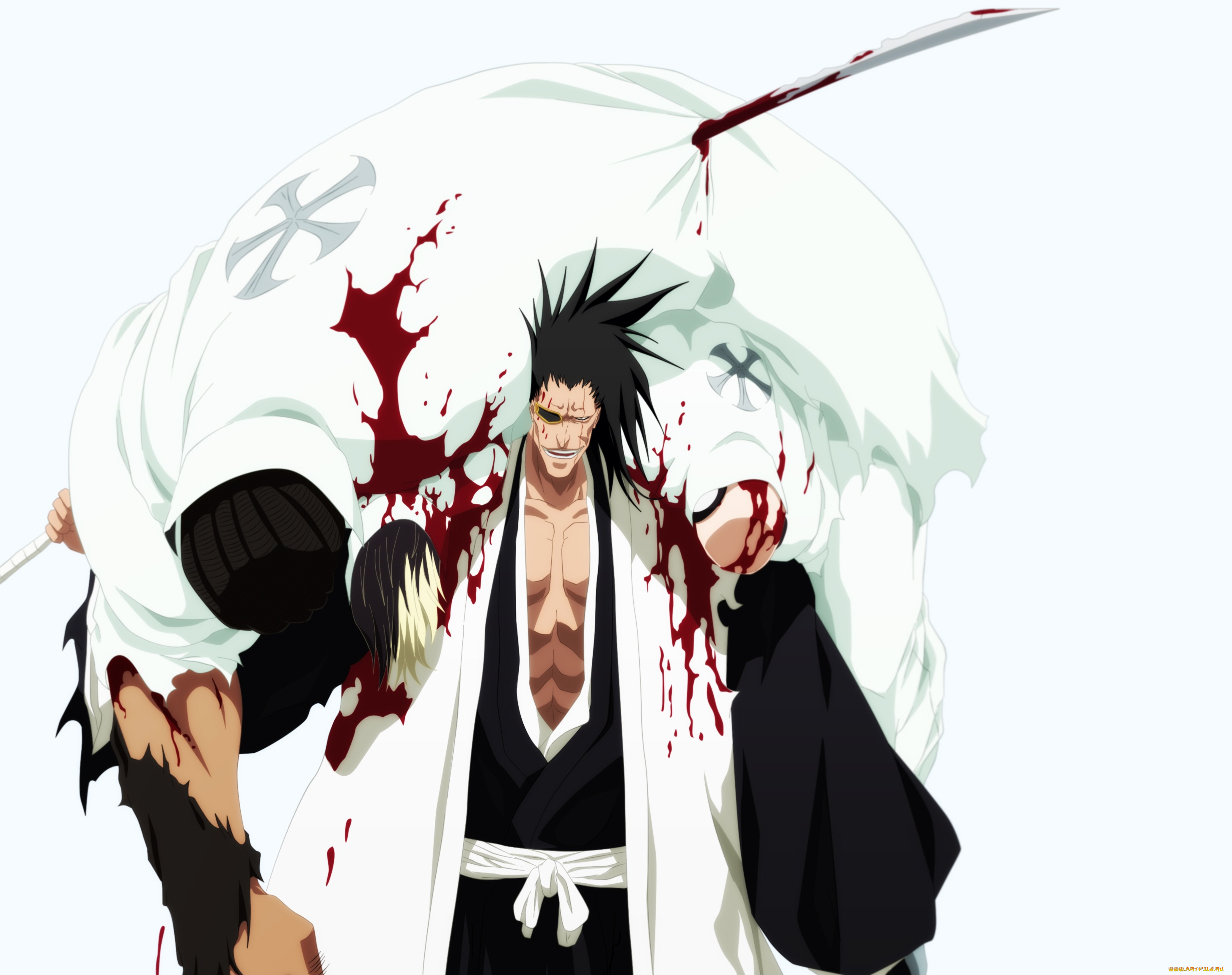 аниме, bleach, блич, зараки, кенпачи