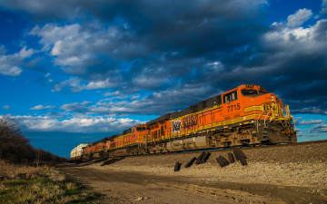 Картинка техника поезда рельсы локомотив состав