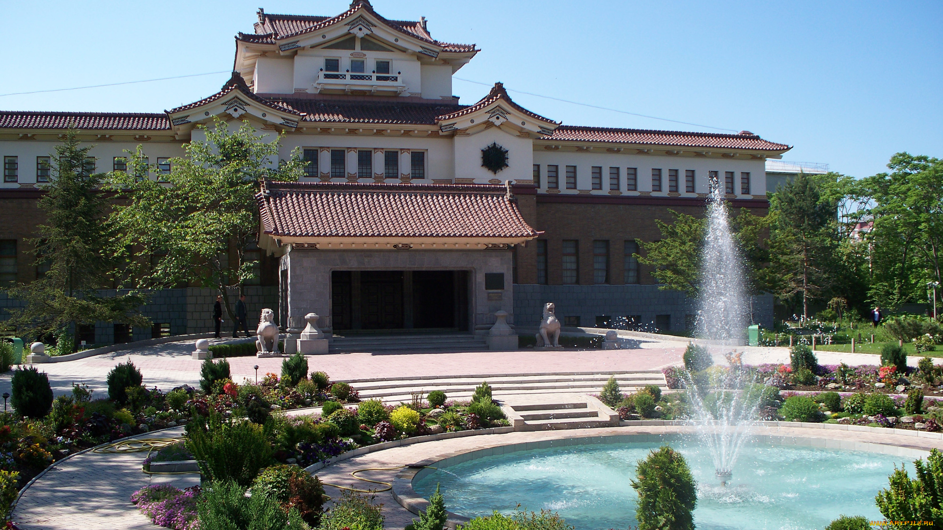 города, -, здания, , дома, областной, краеведческий, музей, южно-сахалинск, россия