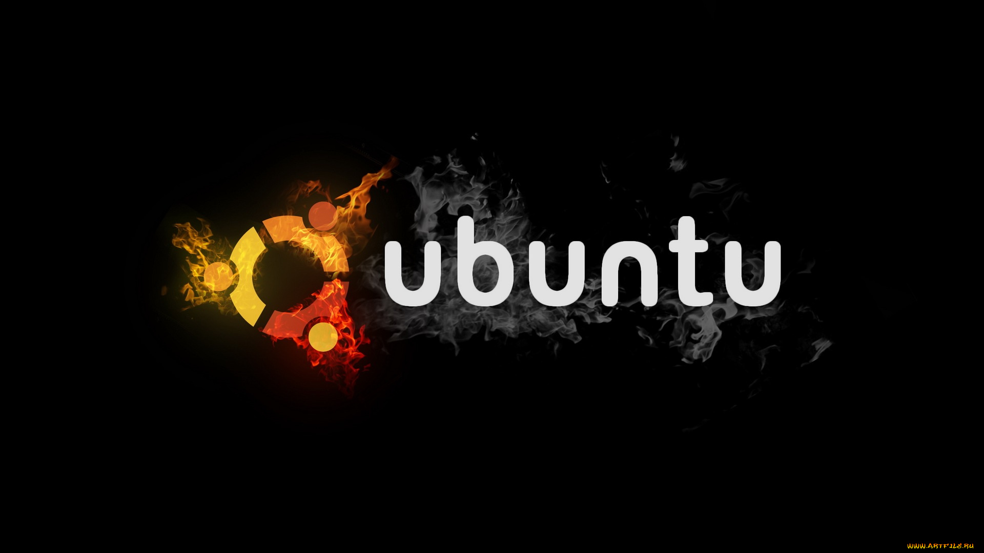 компьютеры, ubuntu, linux, фон, логотип