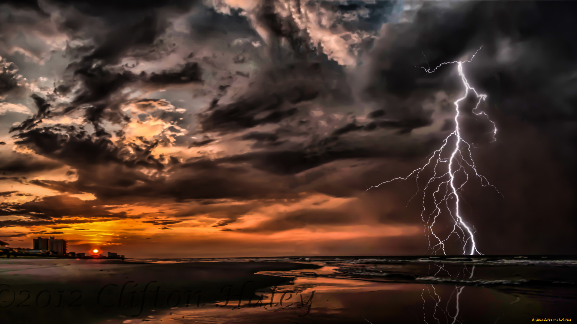 природа, молния, , гроза, шторм