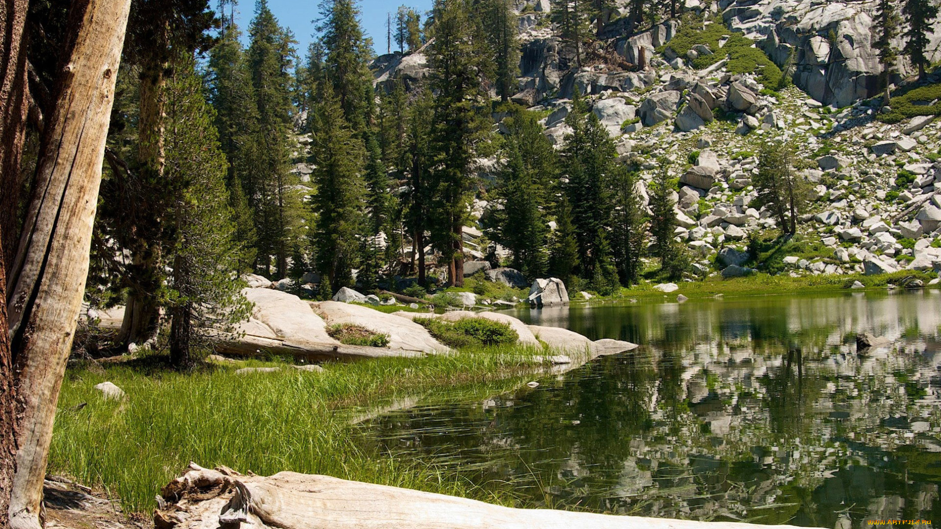 sequoia, national, park, природа, реки, озера, озеро, park, national, sequoia, скалы, камни, вода