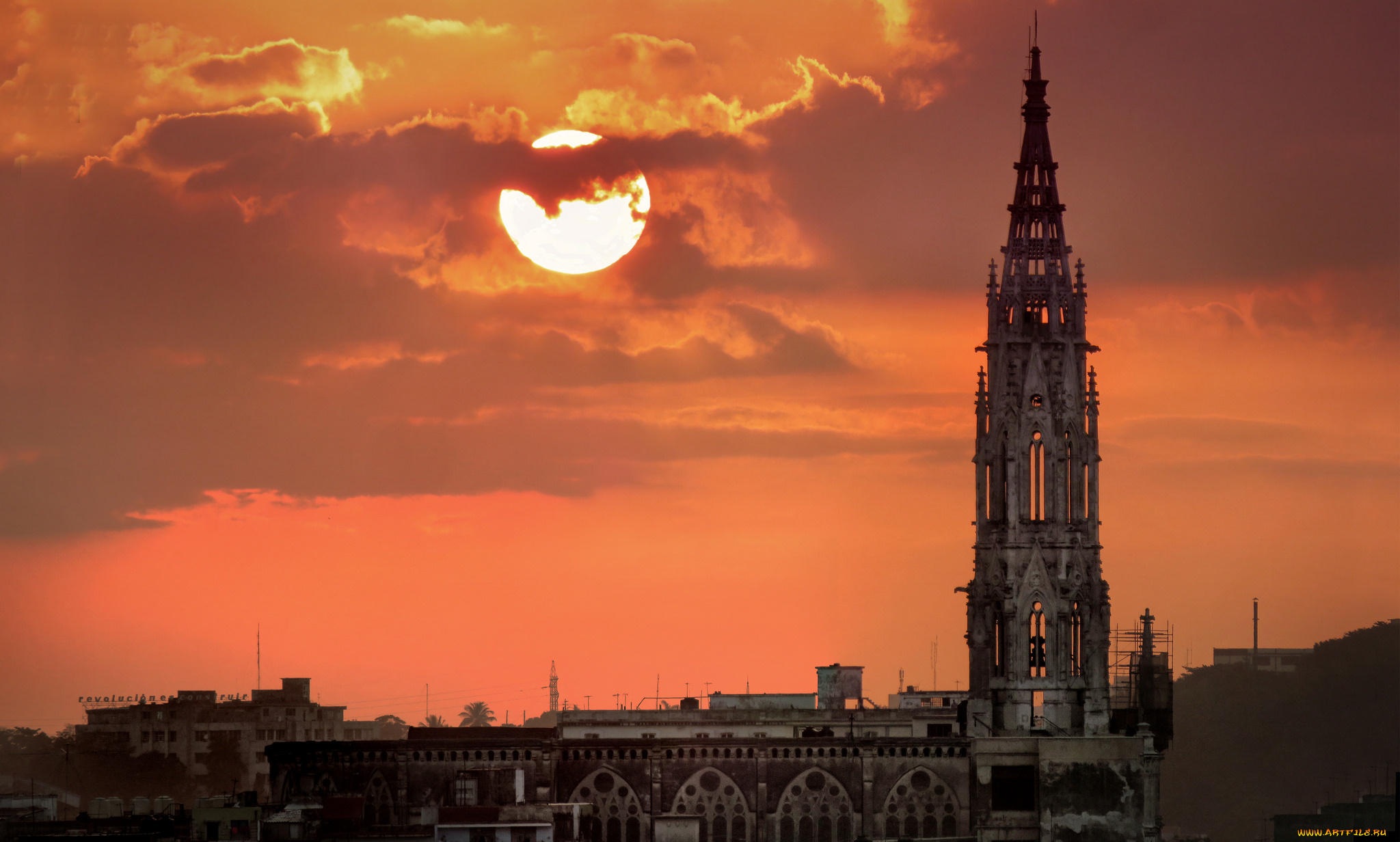 cuba, la, habana, centro, города, гавана, , куба, закат