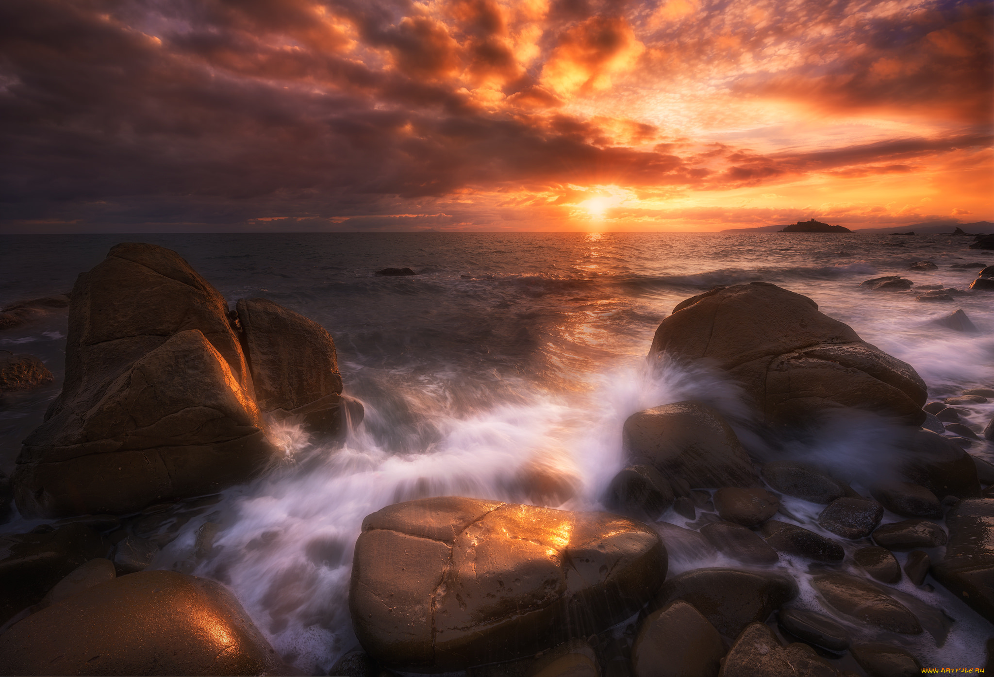 природа, побережье, берег, море