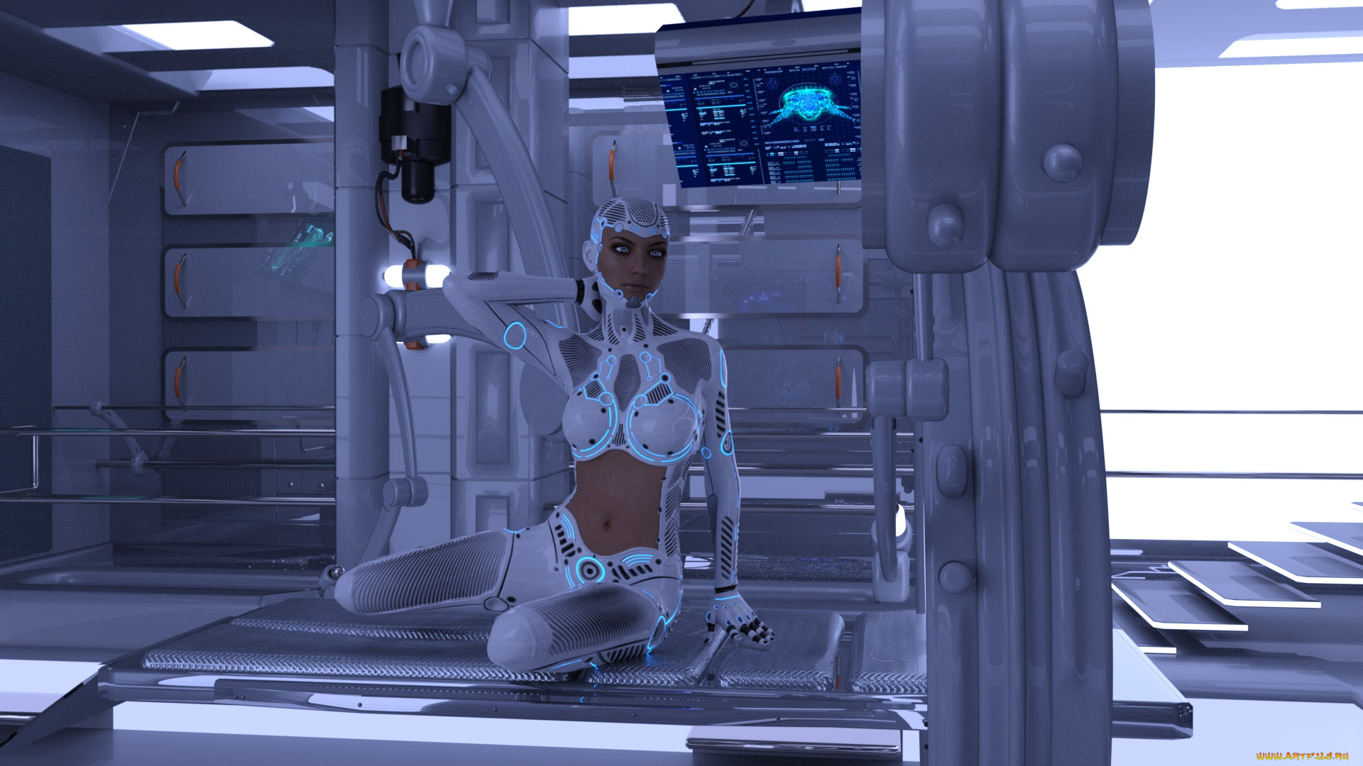 3д, графика, фантазия, , fantasy, взгляд, девушка, фон