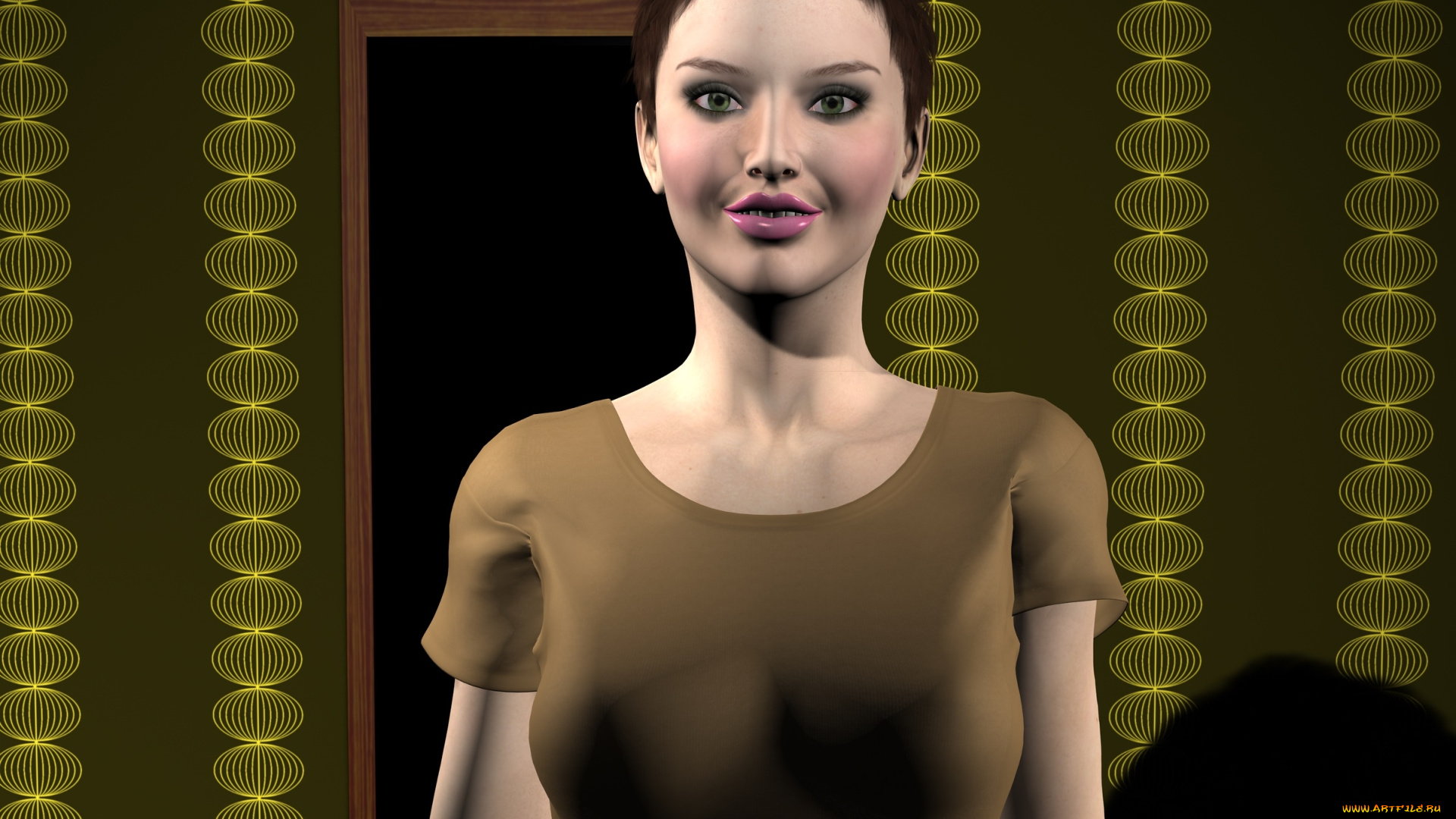3д, графика, люди, , people, фон, взгляд, девушка