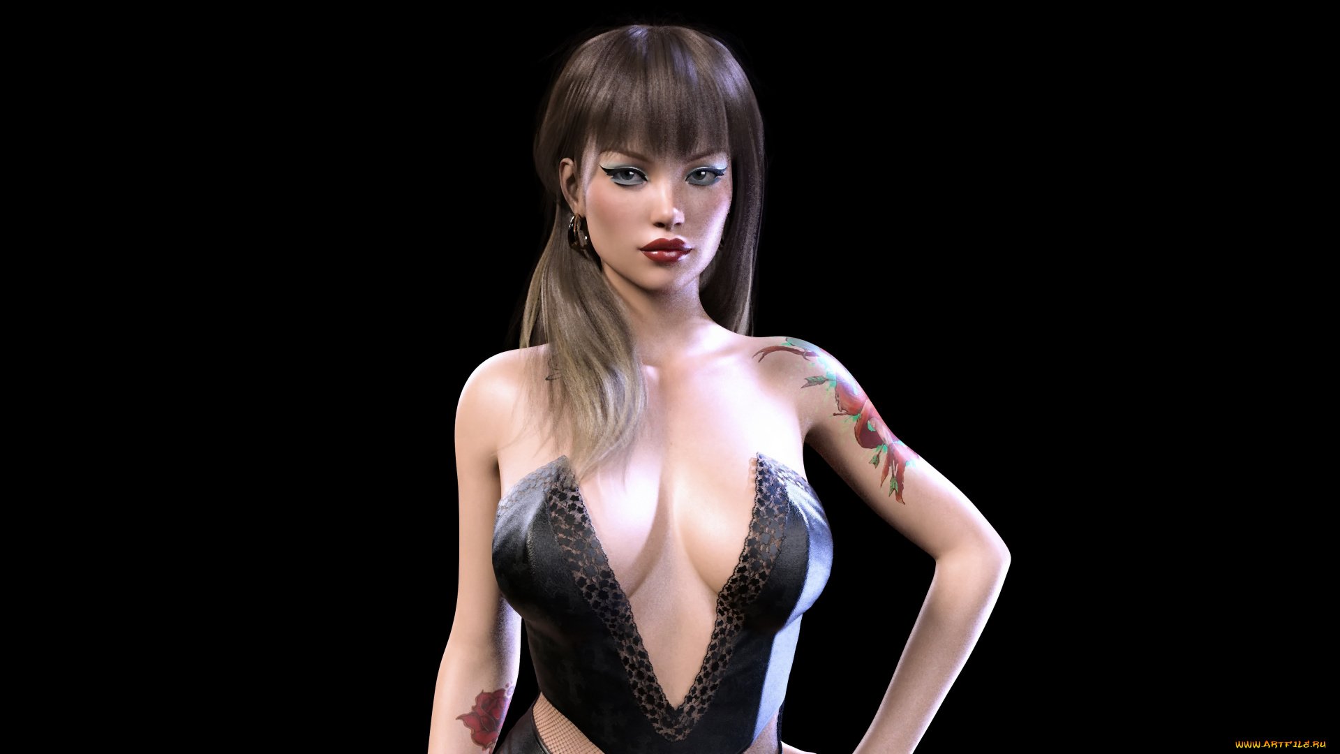 3д, графика, люди, , people, фон, взгляд, девушка