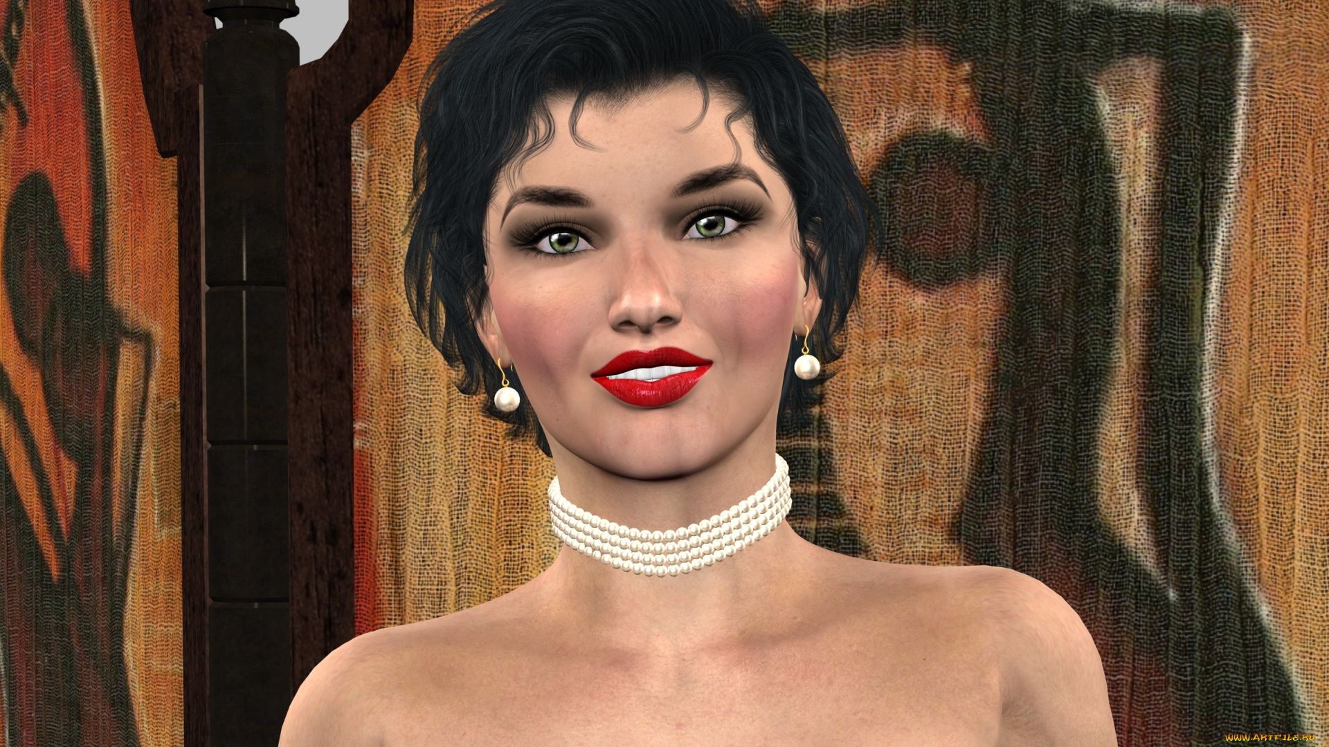 3д, графика, портрет, , portraits, девушка, фон, взгляд