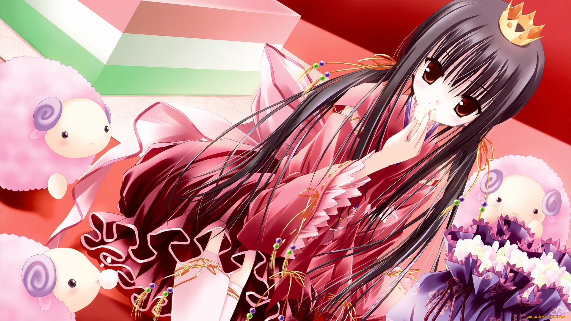 аниме, unknown, , другое, , девушка, фон, взгляд