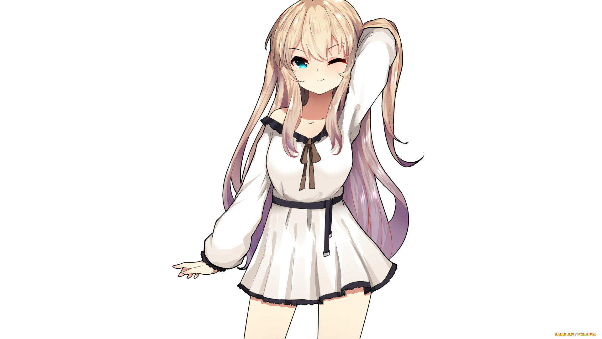 аниме, unknown, , другое, , фон, взгляд, девушка