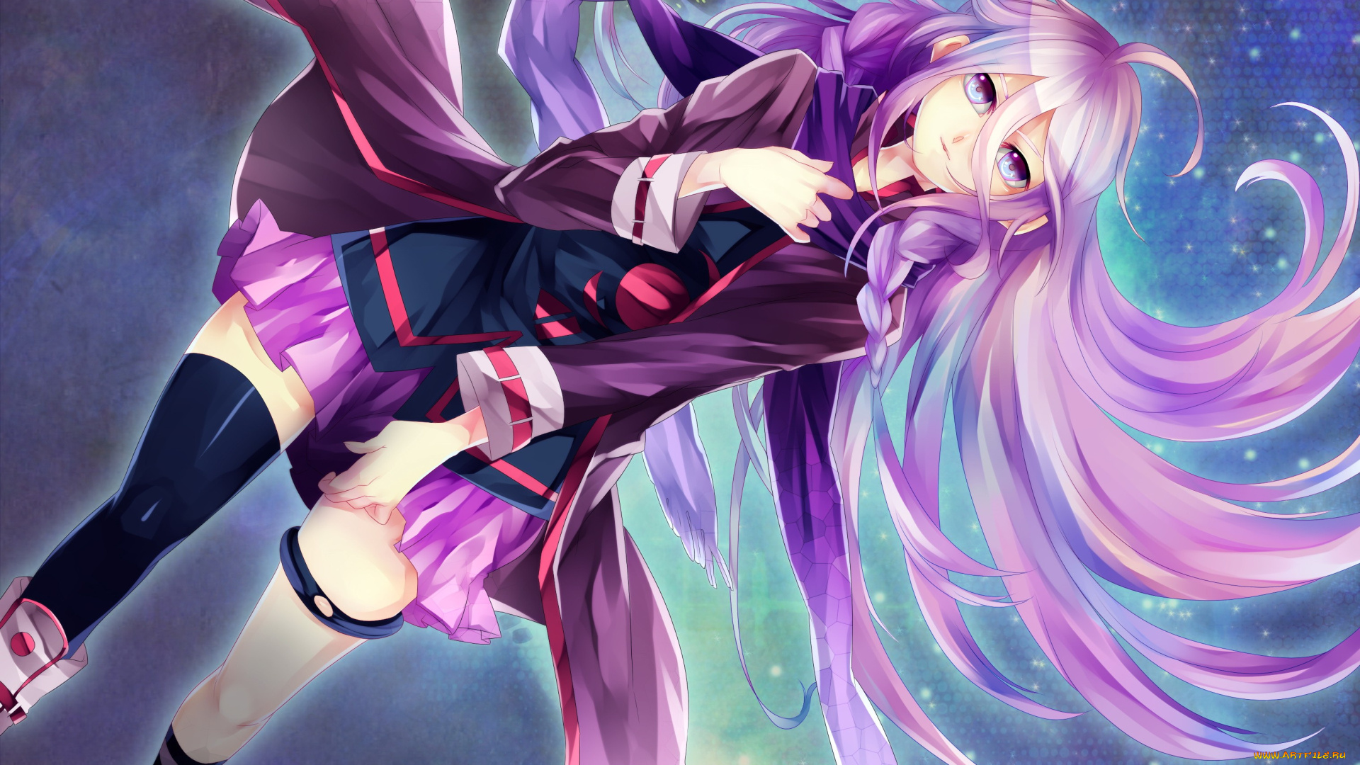 аниме, vocaloid, фон, взгляд, девушка