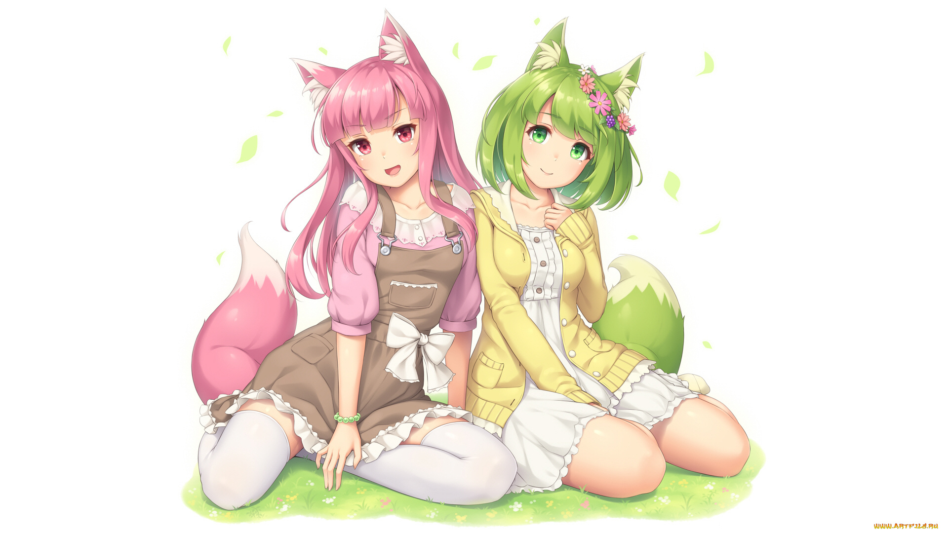 аниме, животные, , существа, девушки