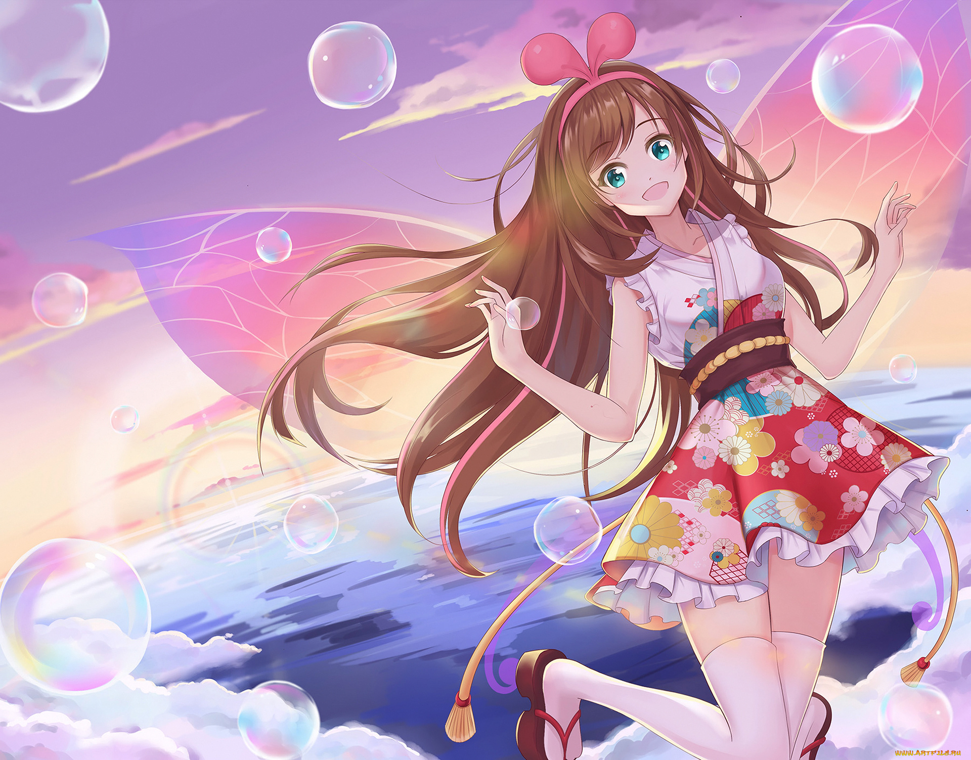 аниме, животные, , существа, фон, взгляд, девушка