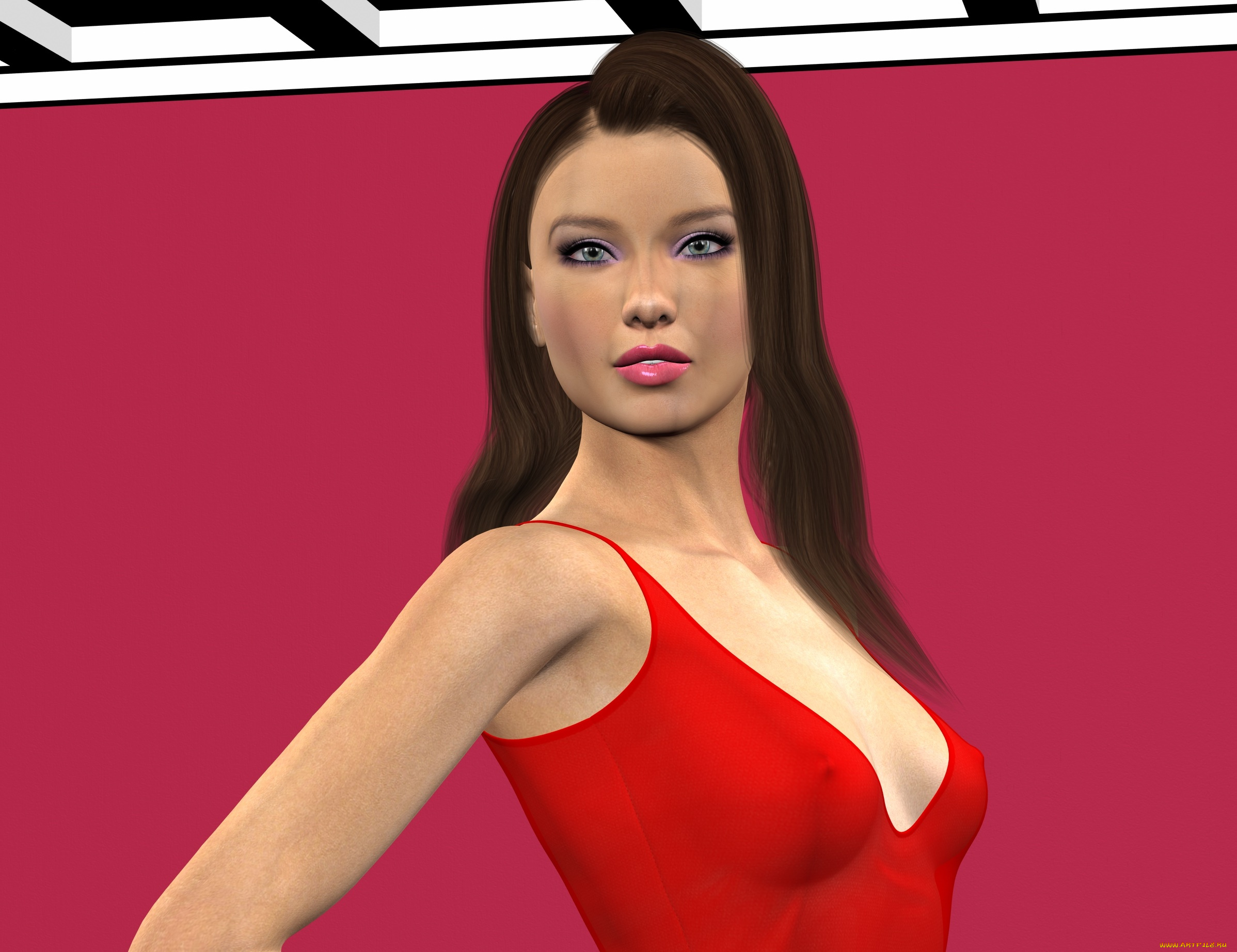 3д, графика, люди, , people, взгляд, девушка, фон