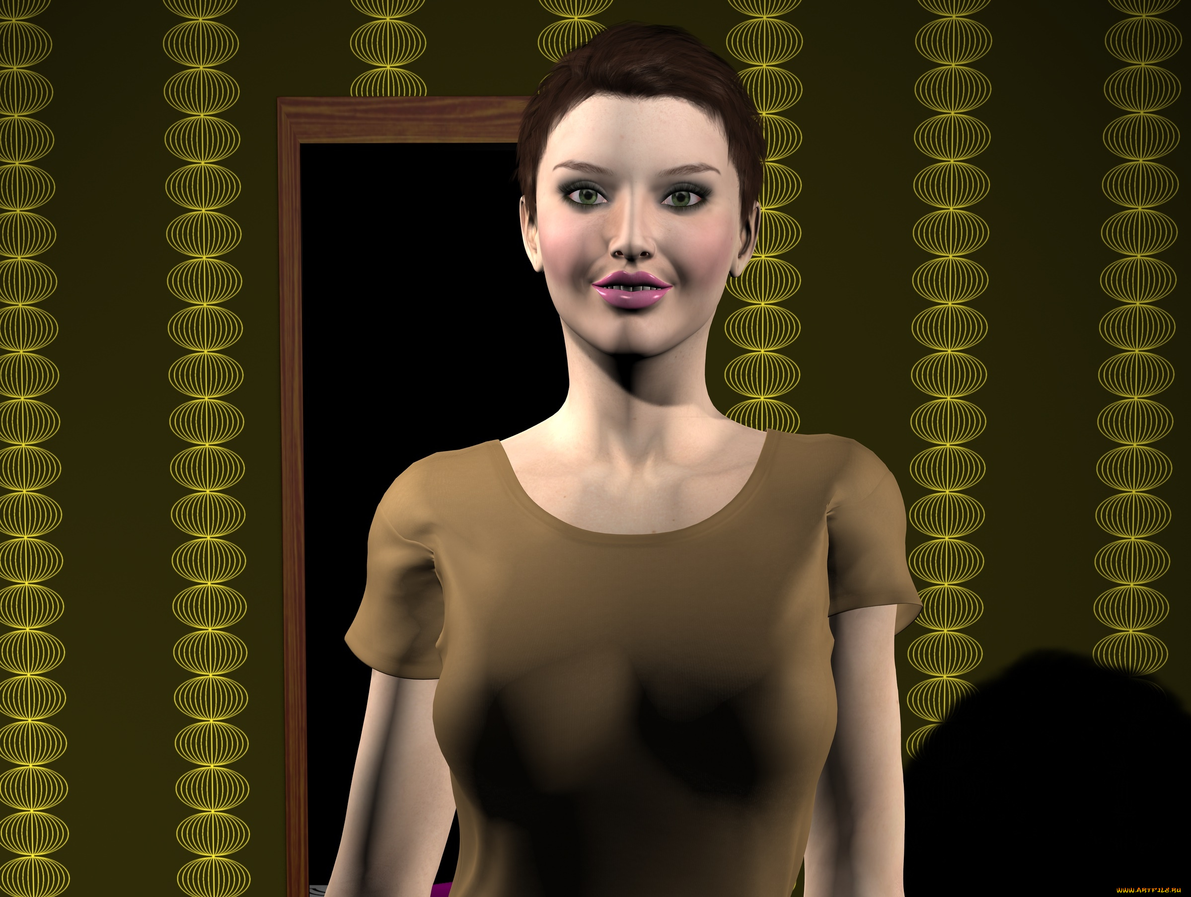 3д, графика, люди, , people, фон, взгляд, девушка