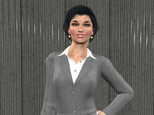 обоя 3д графика, люди , people, взгляд, девушка, фон