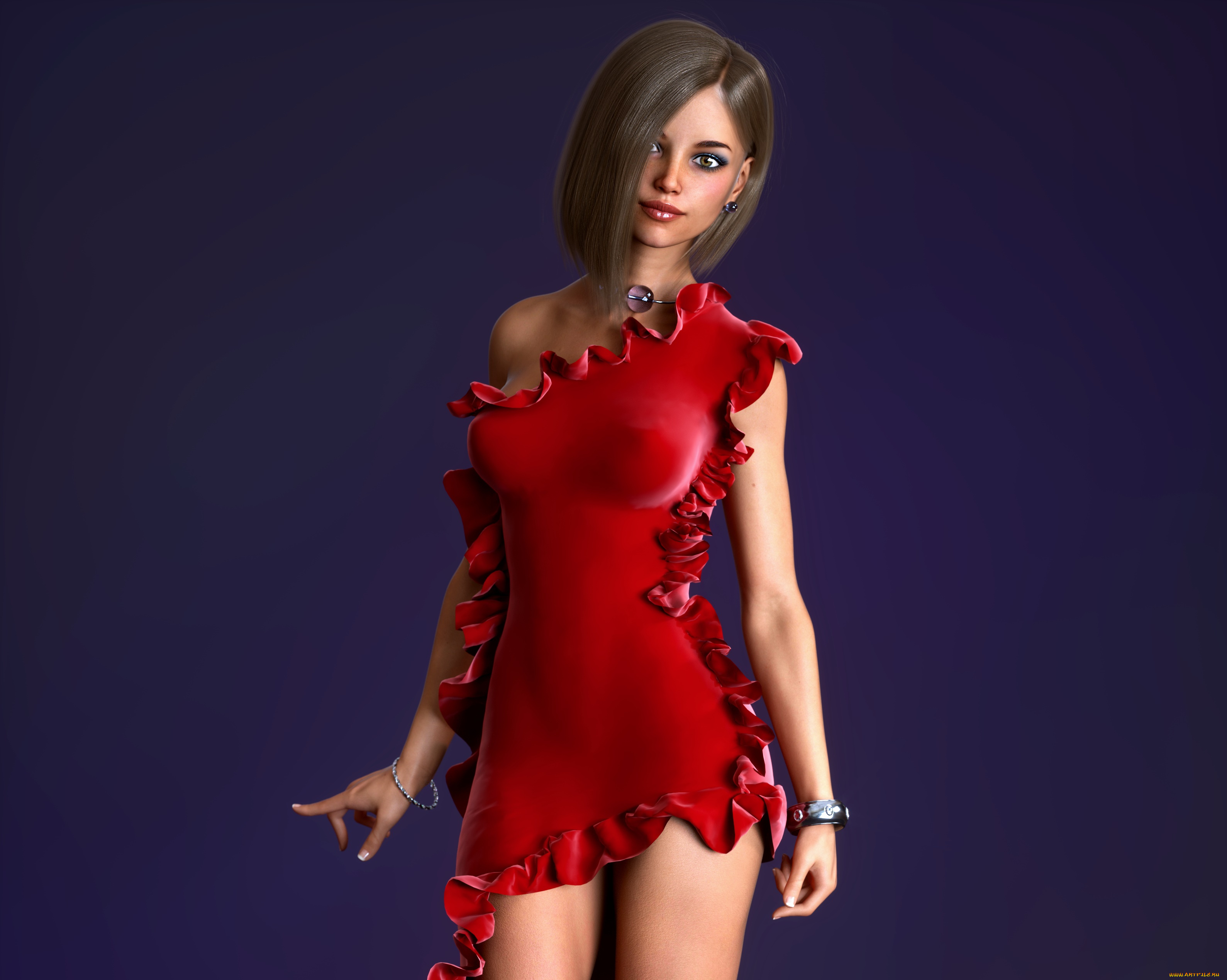 3д, графика, люди, , people, девушка, взгляд, фон