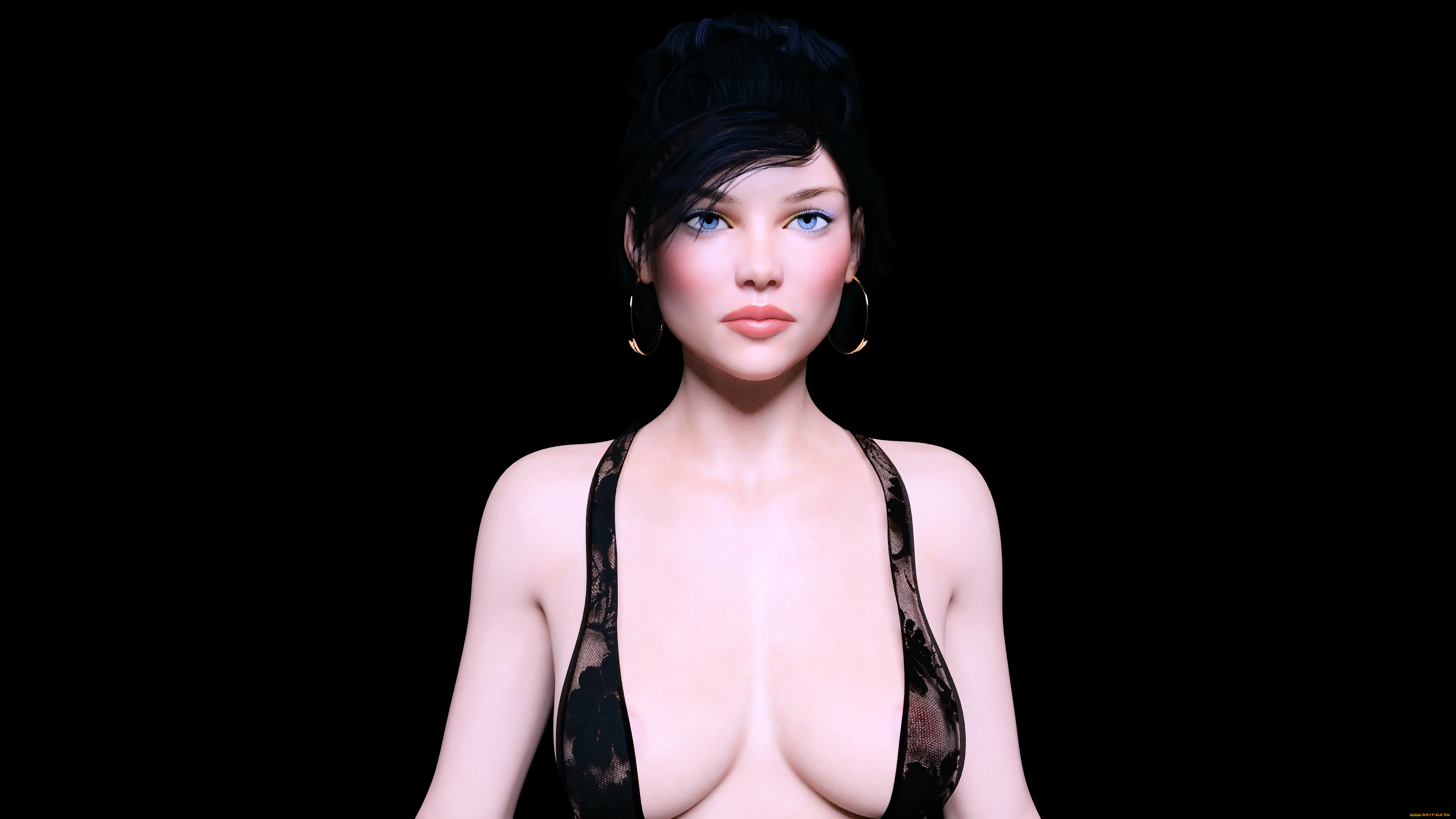 3д, графика, люди, , people, девушка, фон, взгляд