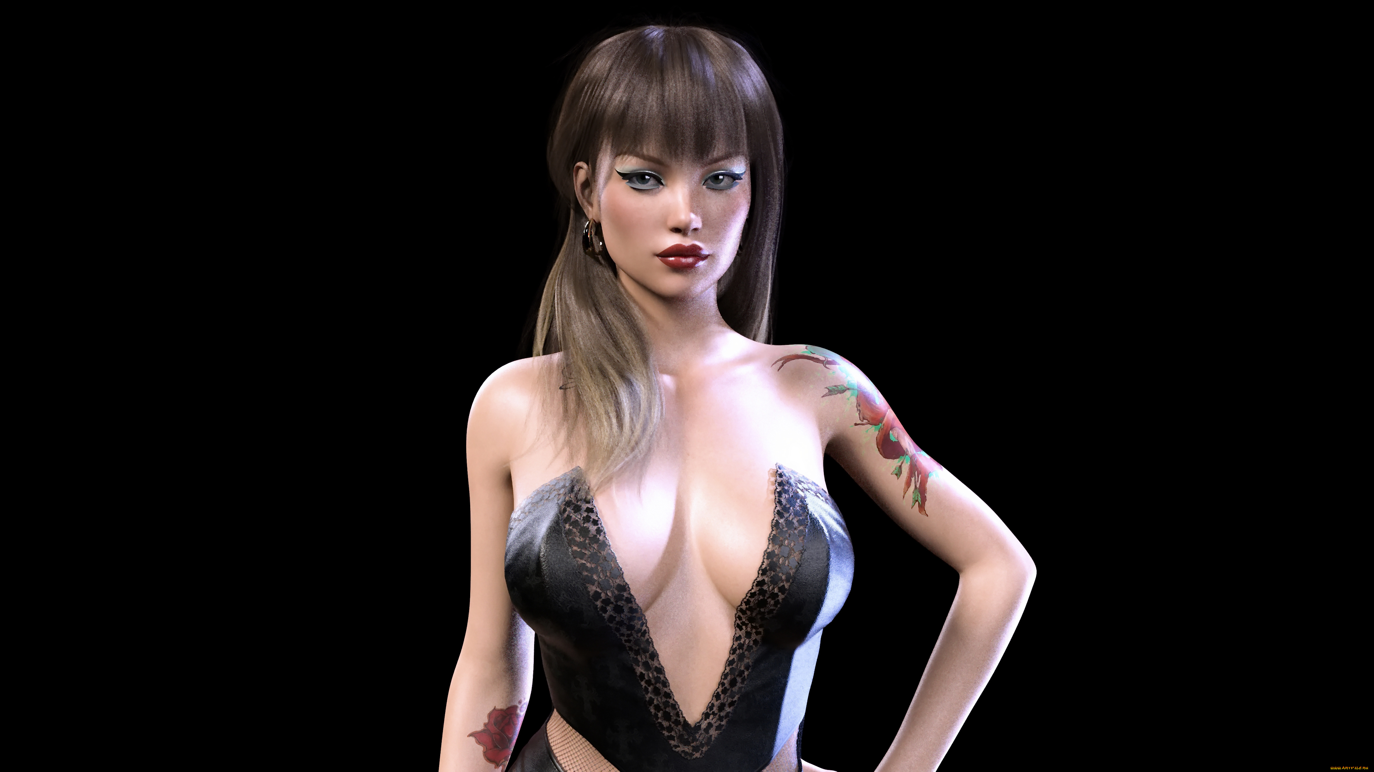 3д, графика, люди, , people, фон, взгляд, девушка