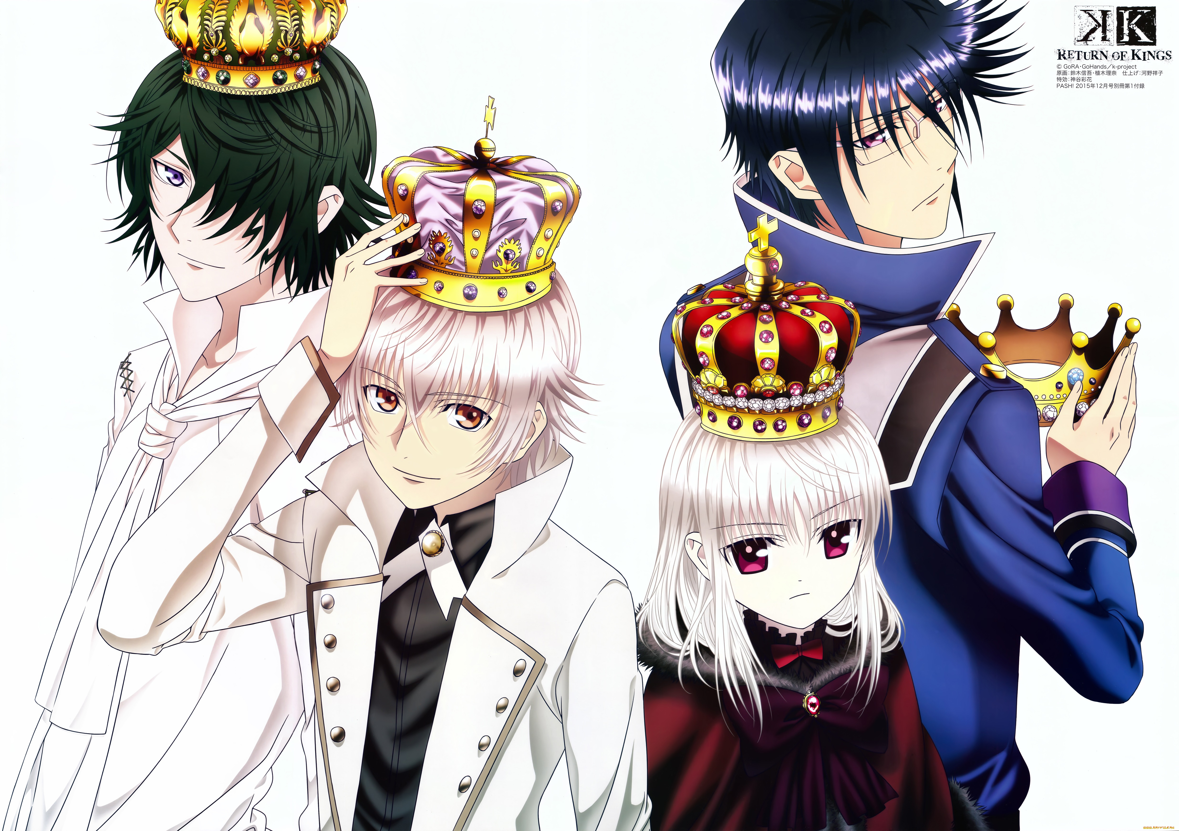аниме, k, project, короли, парни, k, project