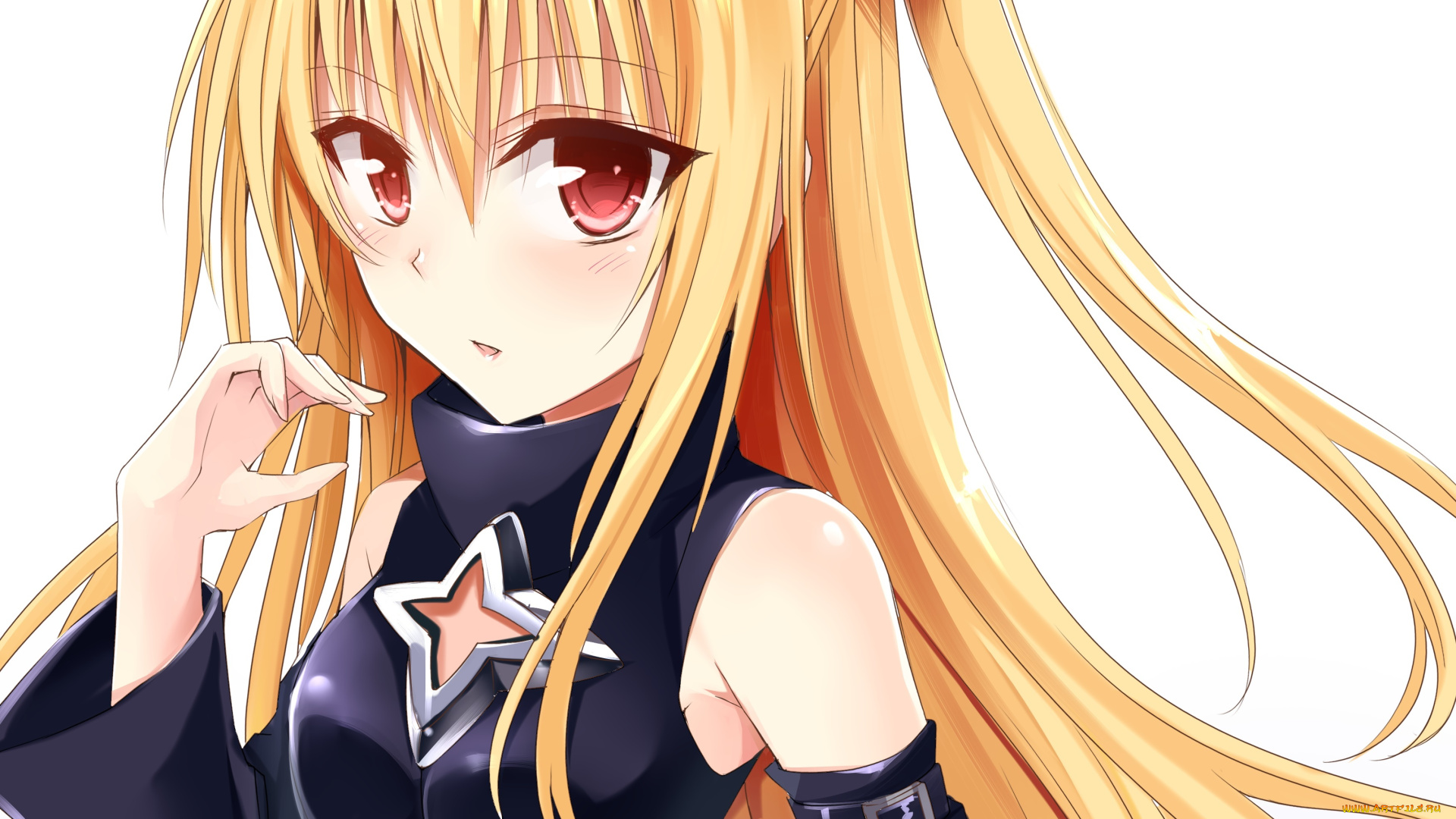 аниме, to, love, ru, девушка, взгляд, фон