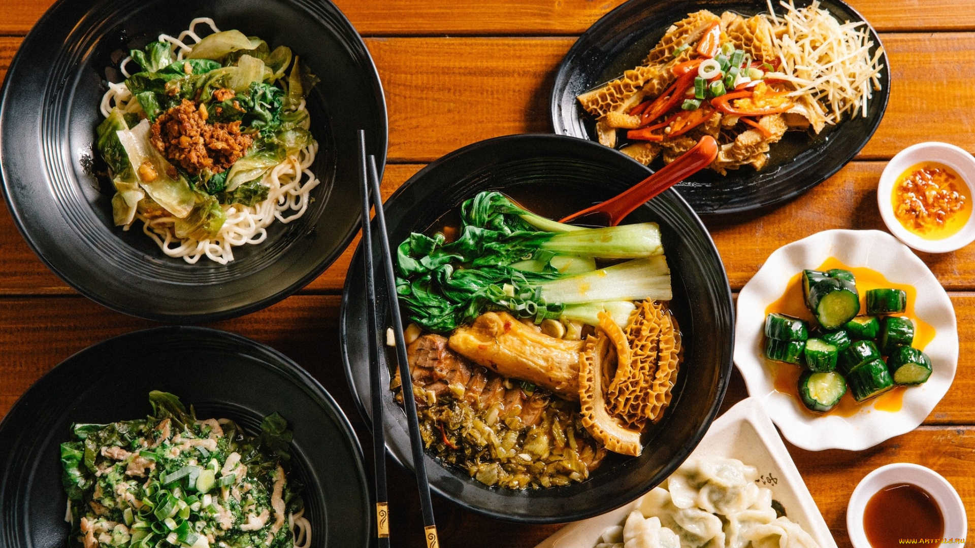 еда, вторые, блюда, азиатская, кухня, ассорти