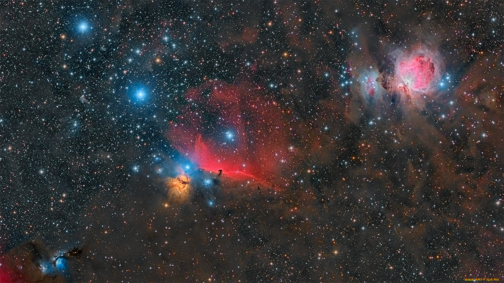 космос, галактики, туманности, туманность, ориона