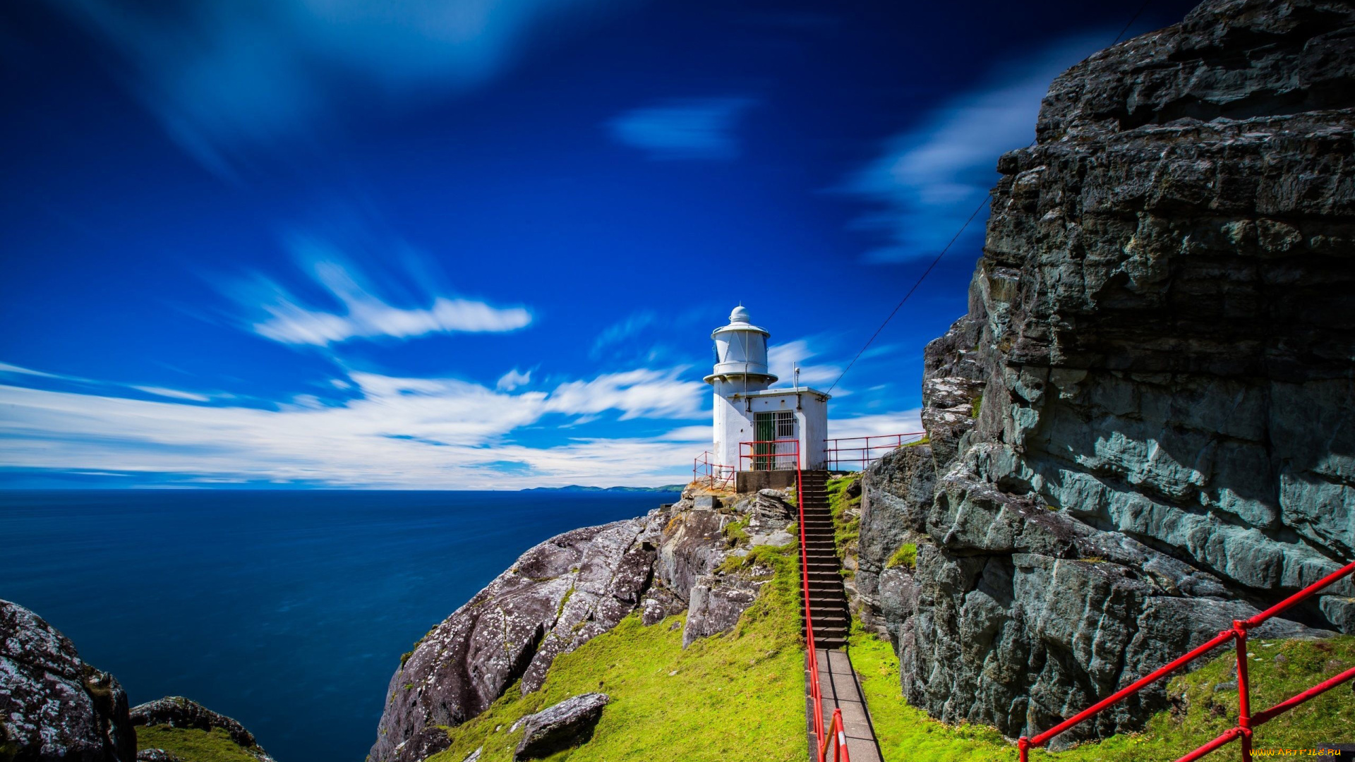 sheeps, head, lighthouse, природа, маяки, sheeps, head, lighthouse