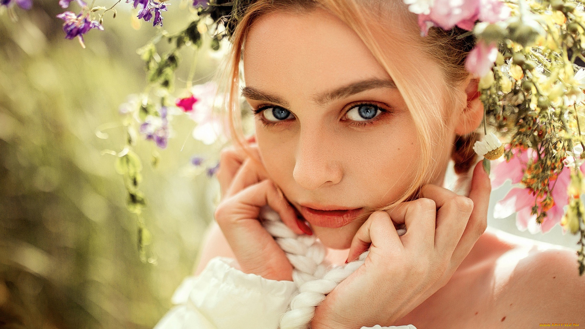 алёна, цуркан, девушки, блондинка, венок