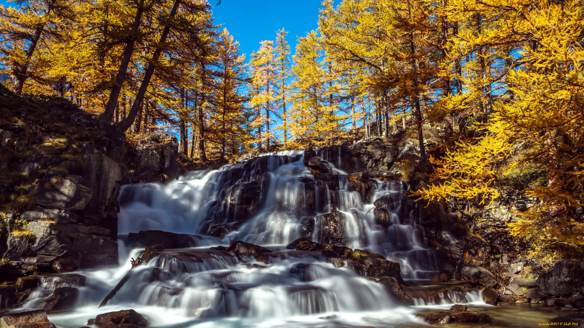 fontcouverte, waterfall, france, природа, водопады, fontcouverte, waterfall