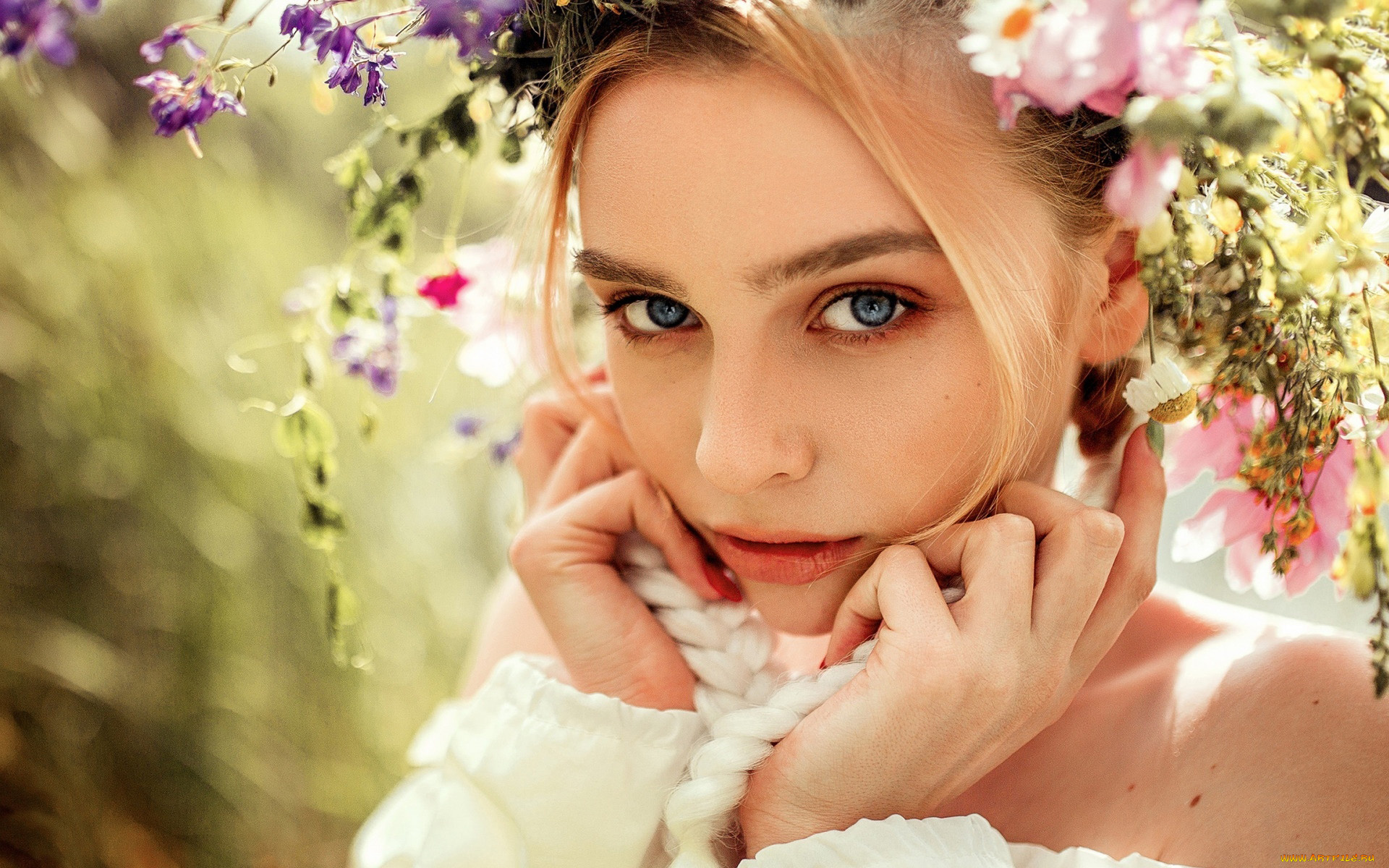 алёна, цуркан, девушки, блондинка, венок