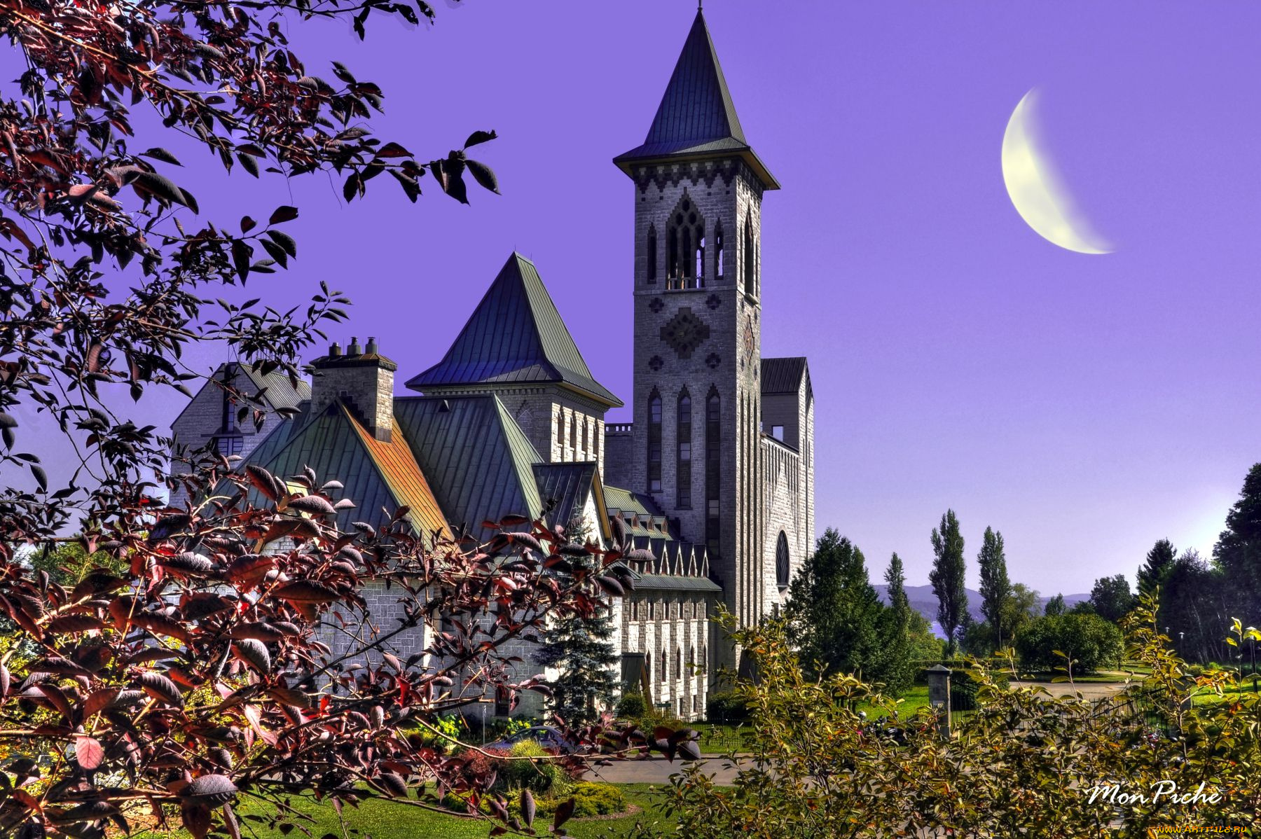 аббатство, saint, beno&, 238, du, lac, города, католические, соборы, костелы, аббатства, квебек