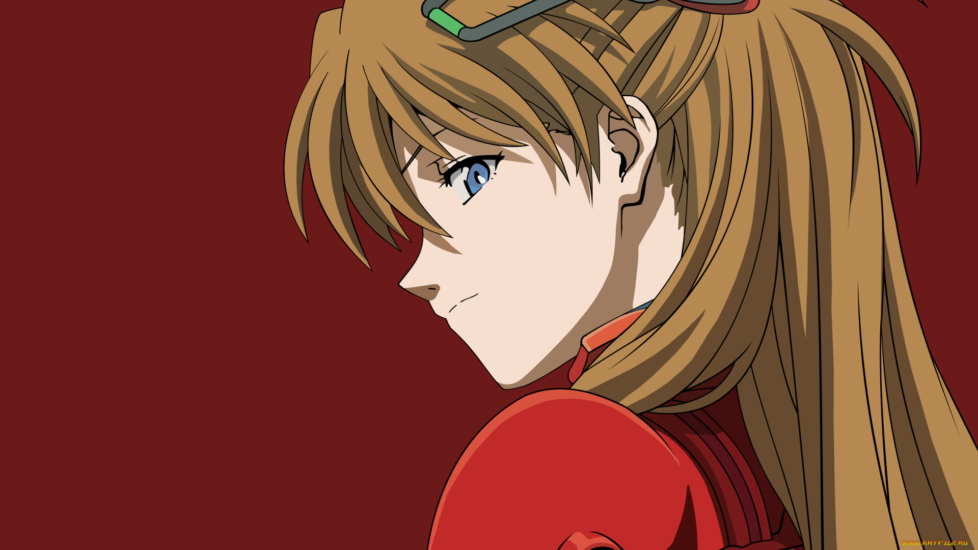 аниме, evangelion, красный, фон, аска, лэнгли, сорью, neon, genesis