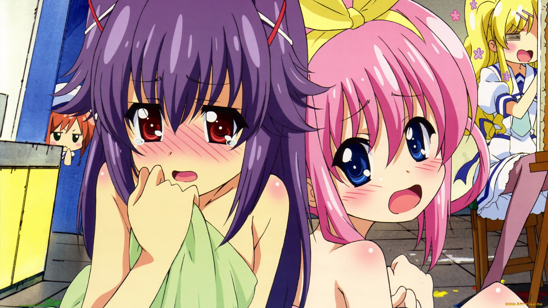 аниме, *unknown, другое, девушки, беседуют