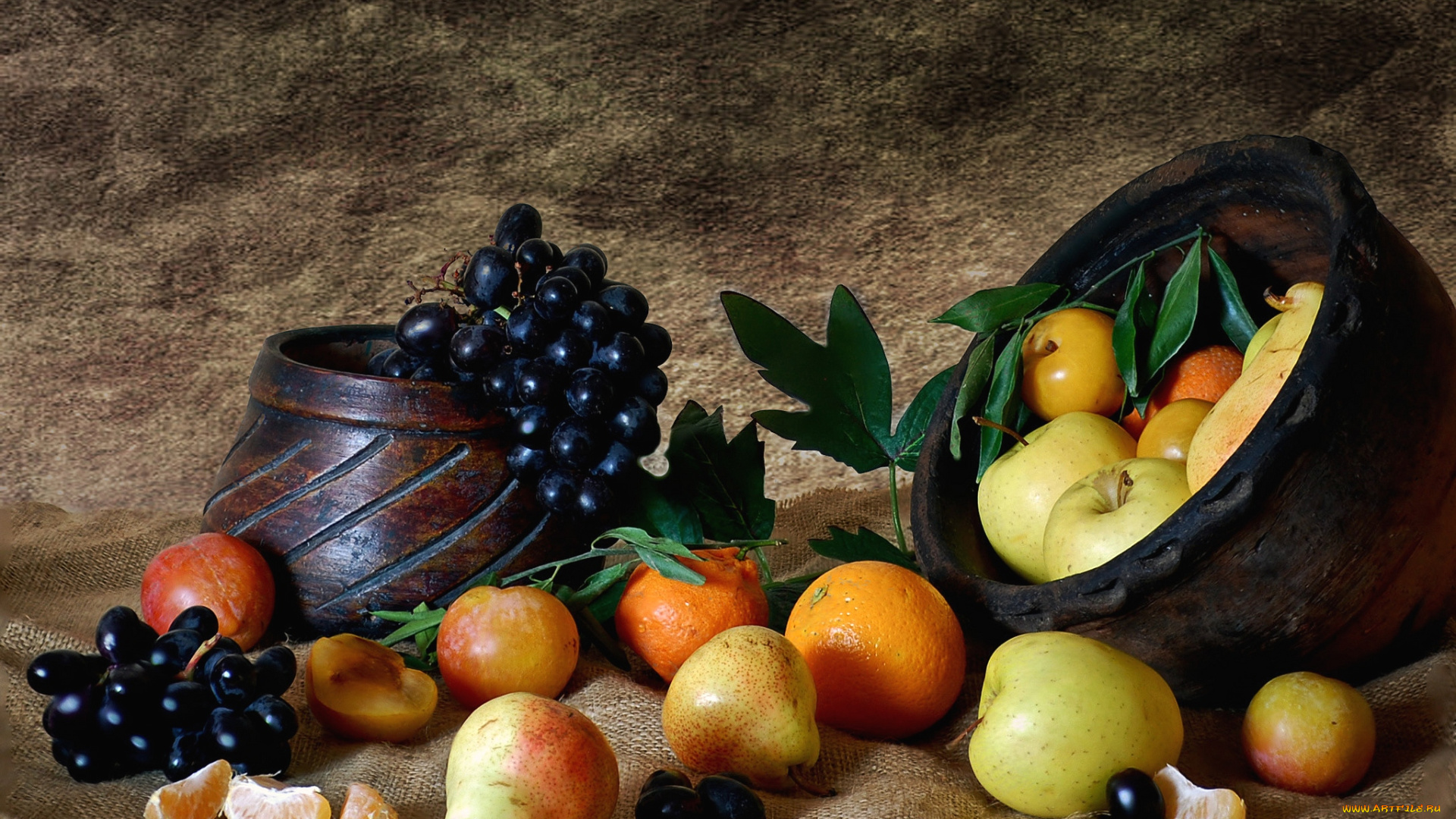 еда, фрукты, ягоды, яблоки, груши, апельсины, виноград, сливы