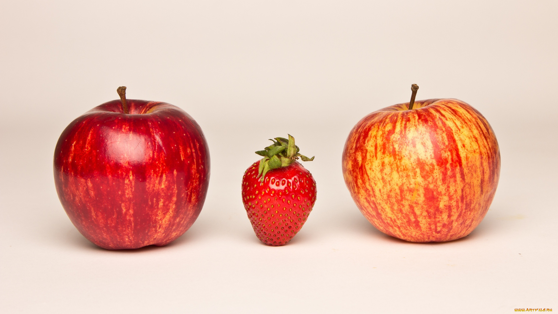 еда, фрукты, ягоды, яблоки, клубника