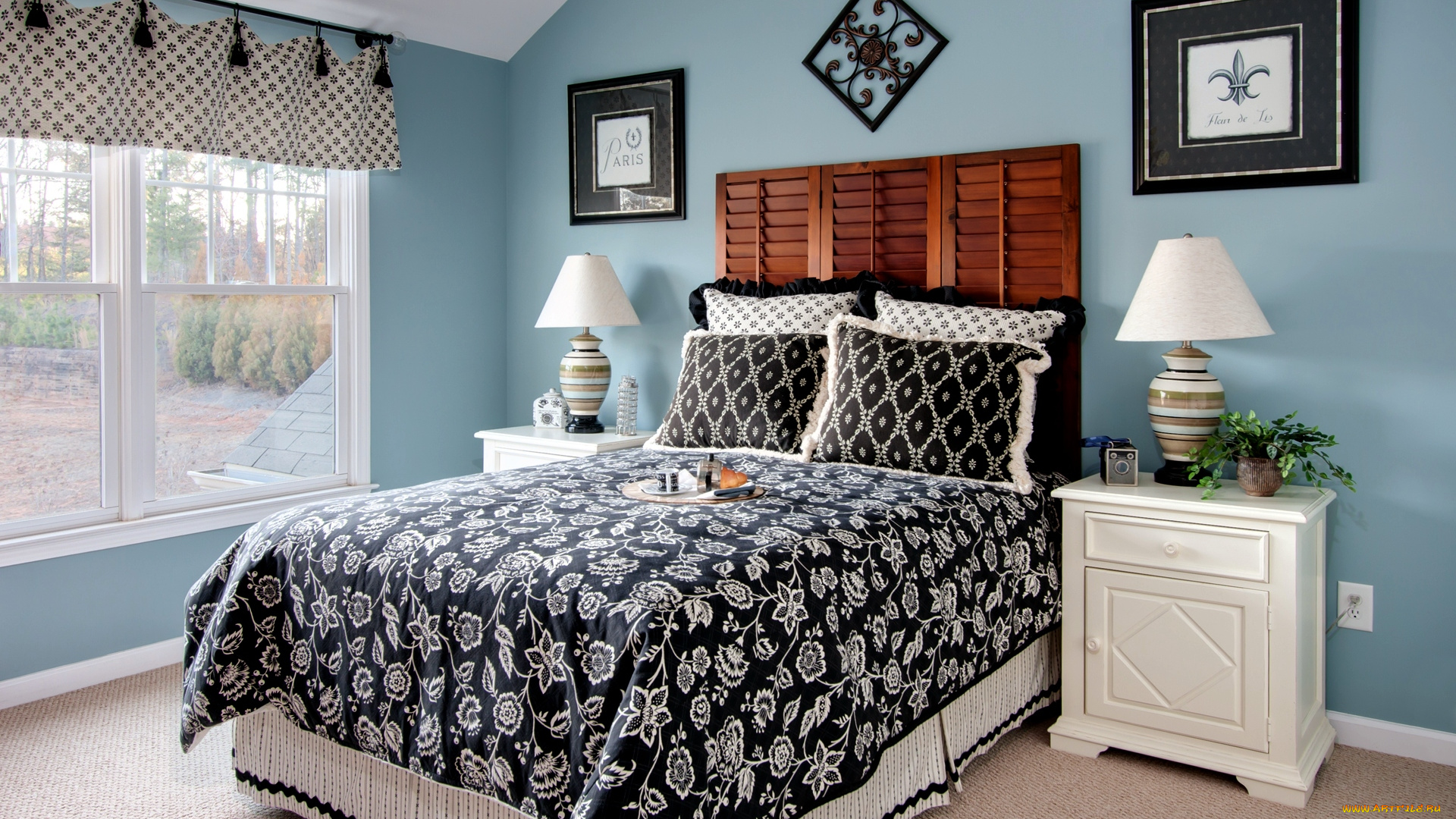 интерьер, спальня, кровать, подушки