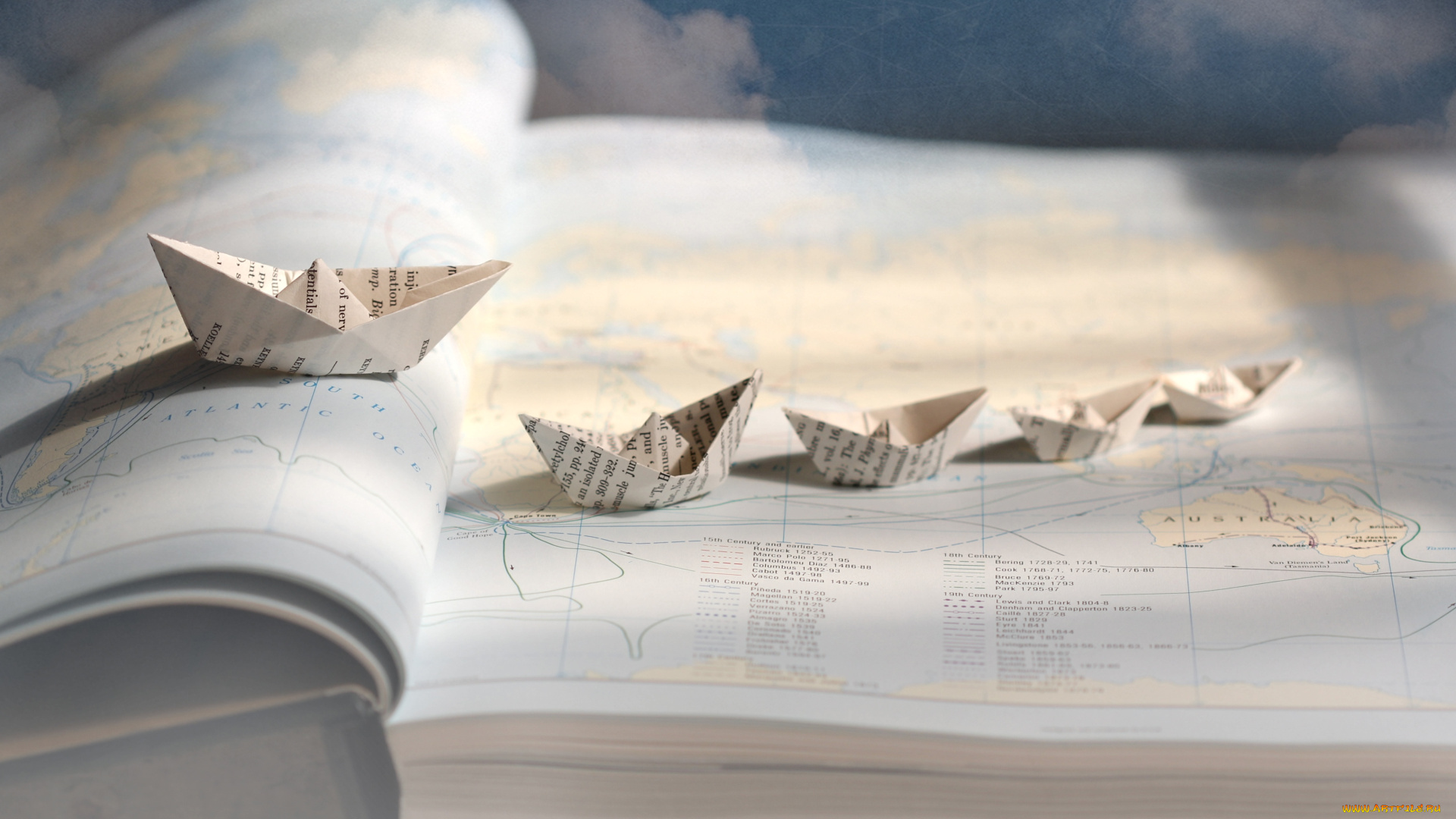 разное, другое, атлас, кораблики
