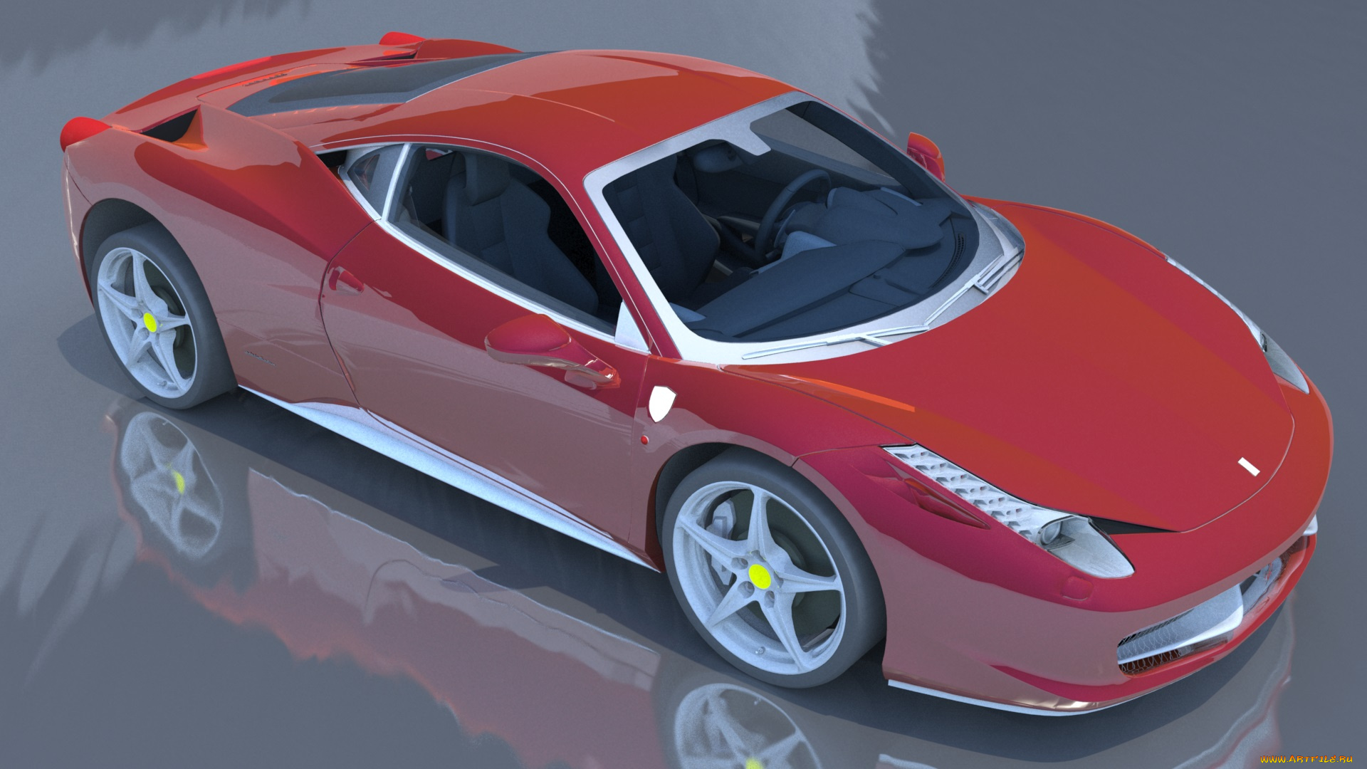 автомобили, 3д, ferrari