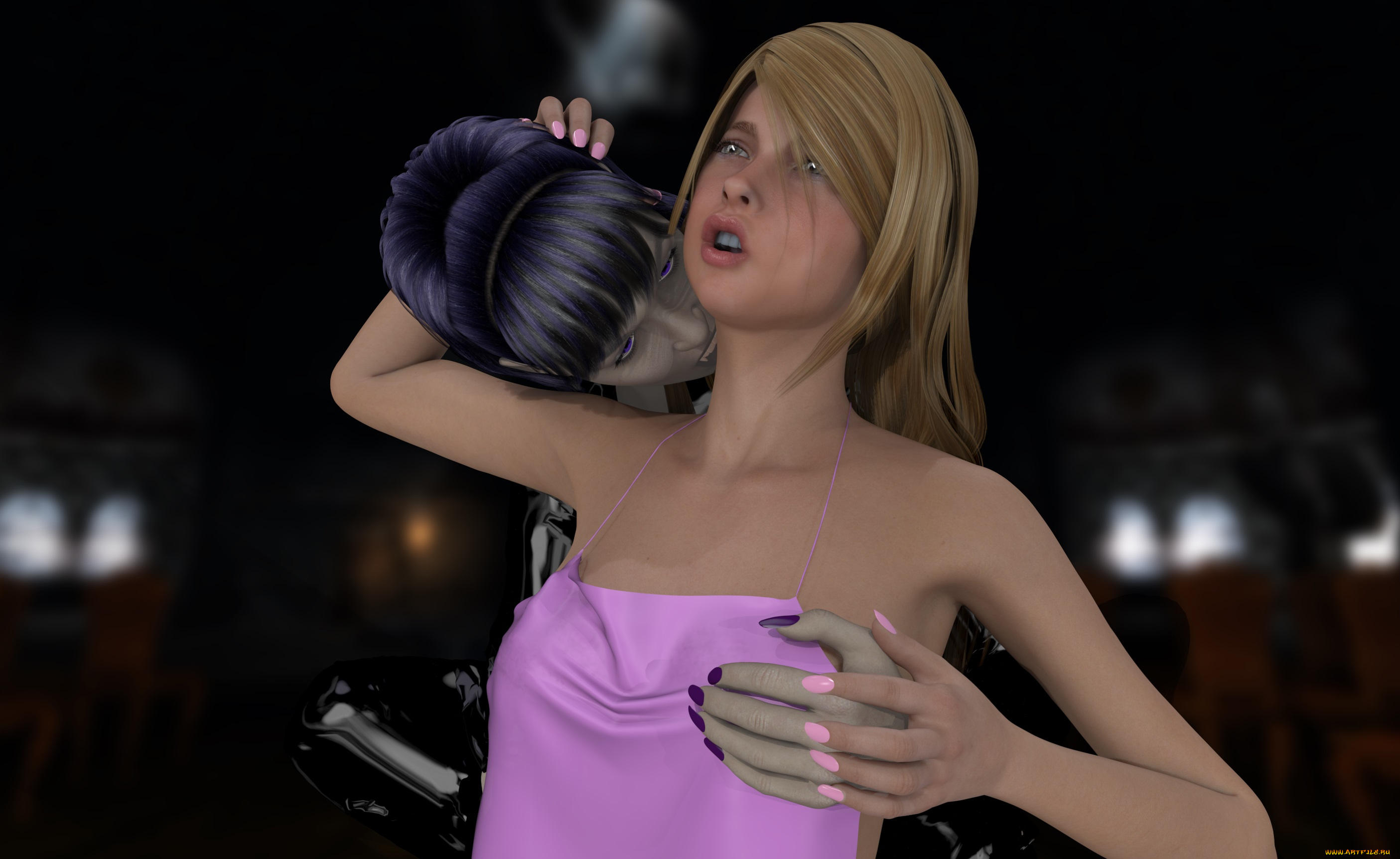 3д, графика, fantasy, , фантазия, девушка, вампир