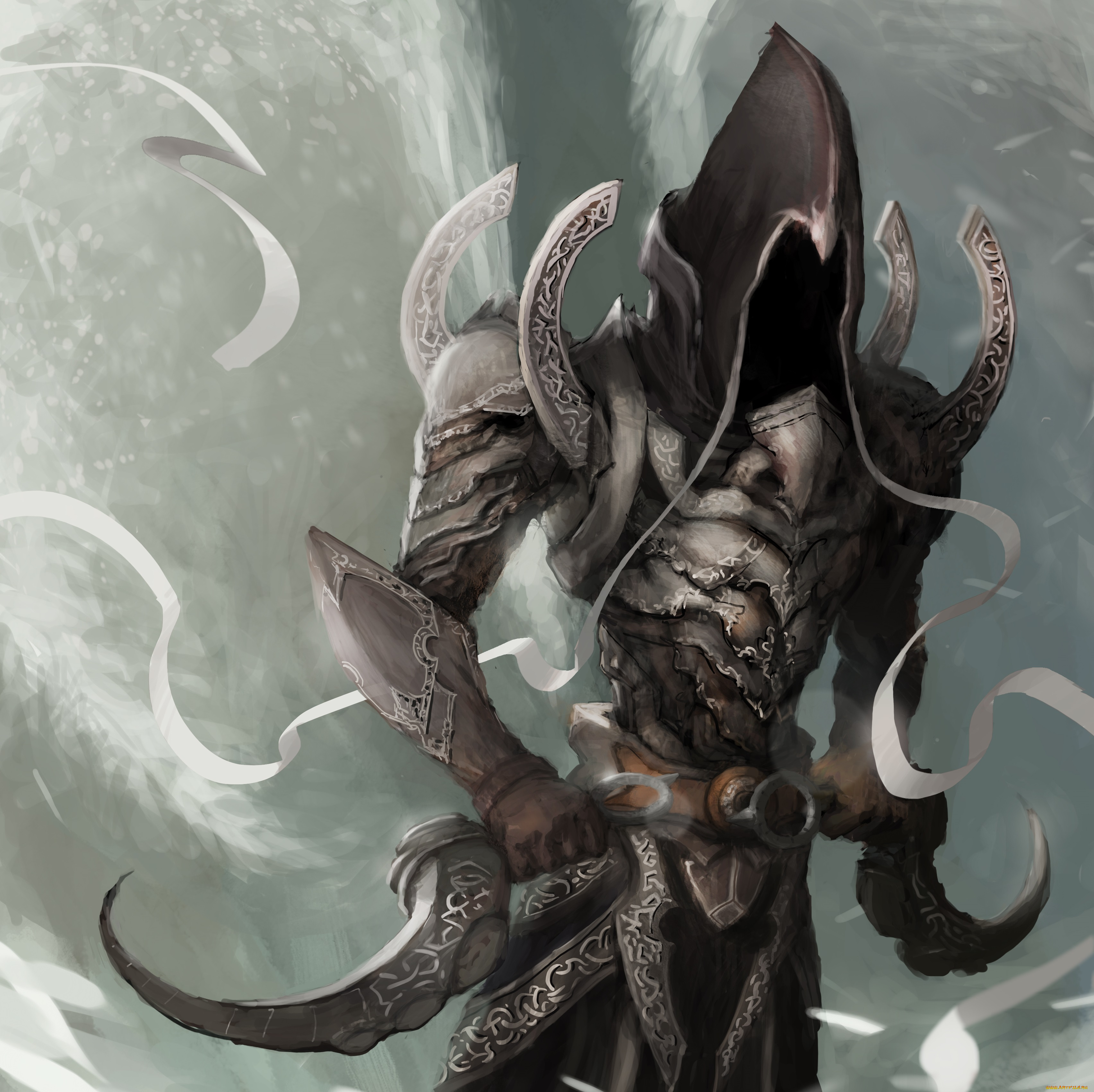 видео, игры, diablo, iii, , reaper, of, souls, оружие, серпы, ленты, игра, арт, дьявол