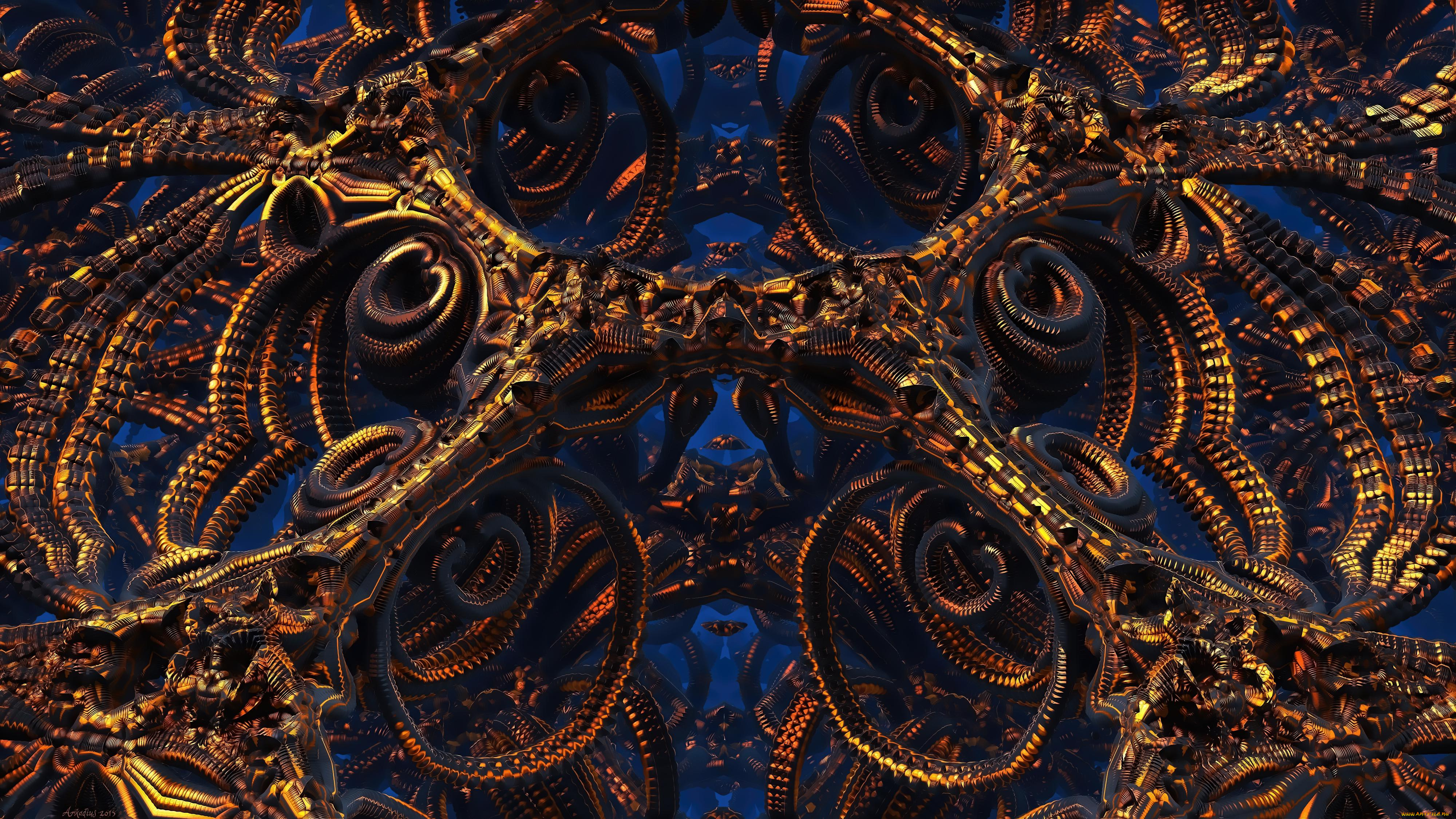 3д, графика, fractal, , фракталы, узор, цвета, фон