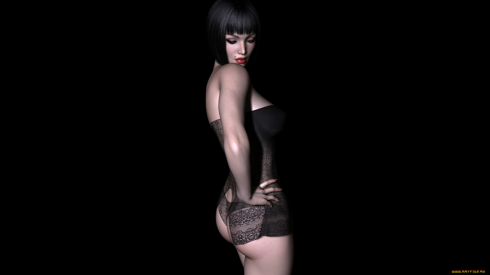 3д, графика, люди, , people, девушка, взгляд, фон