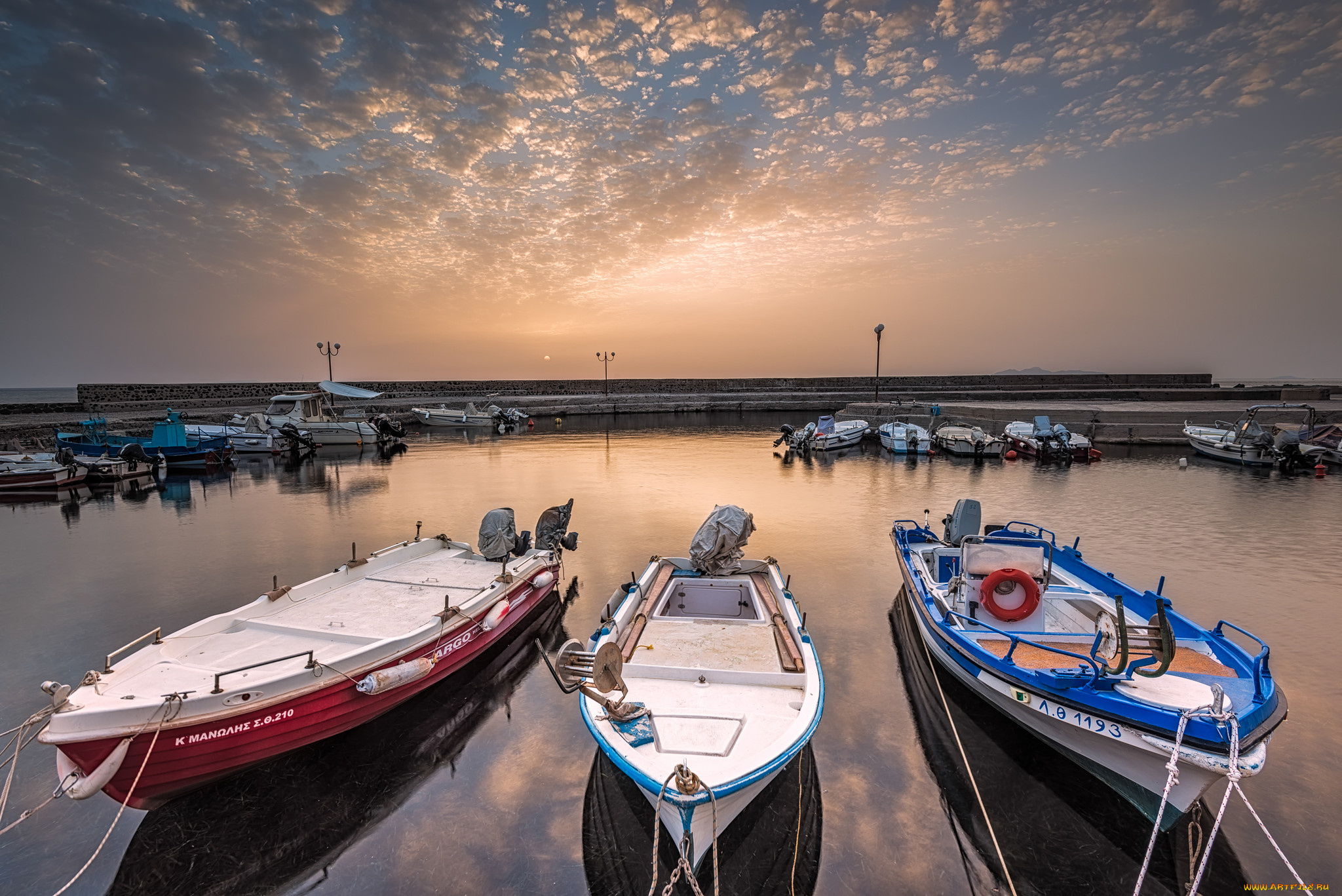 корабли, моторные, лодки, причал, лодки