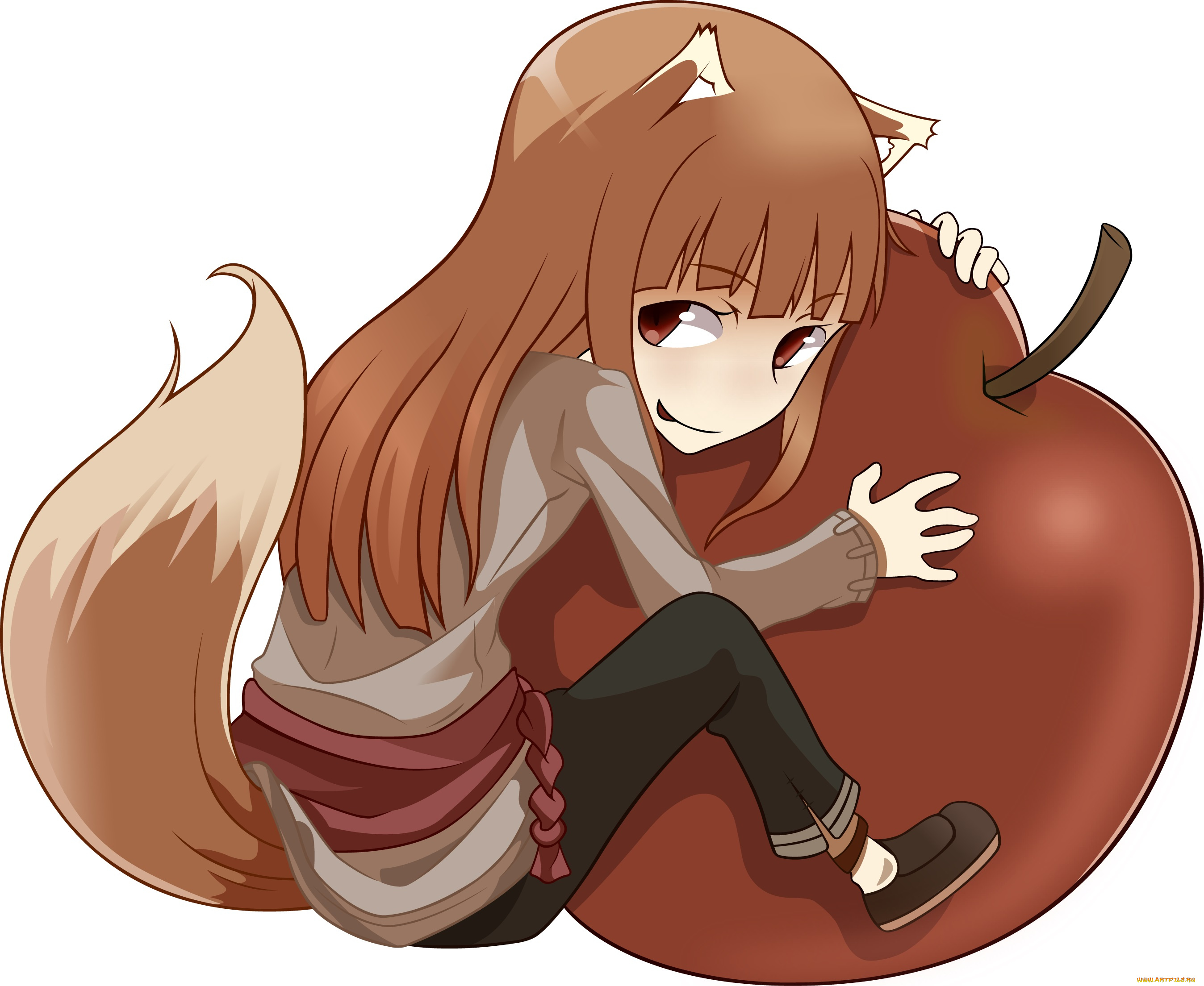 разное, арты, яблоко, взгляд, фон, девушка