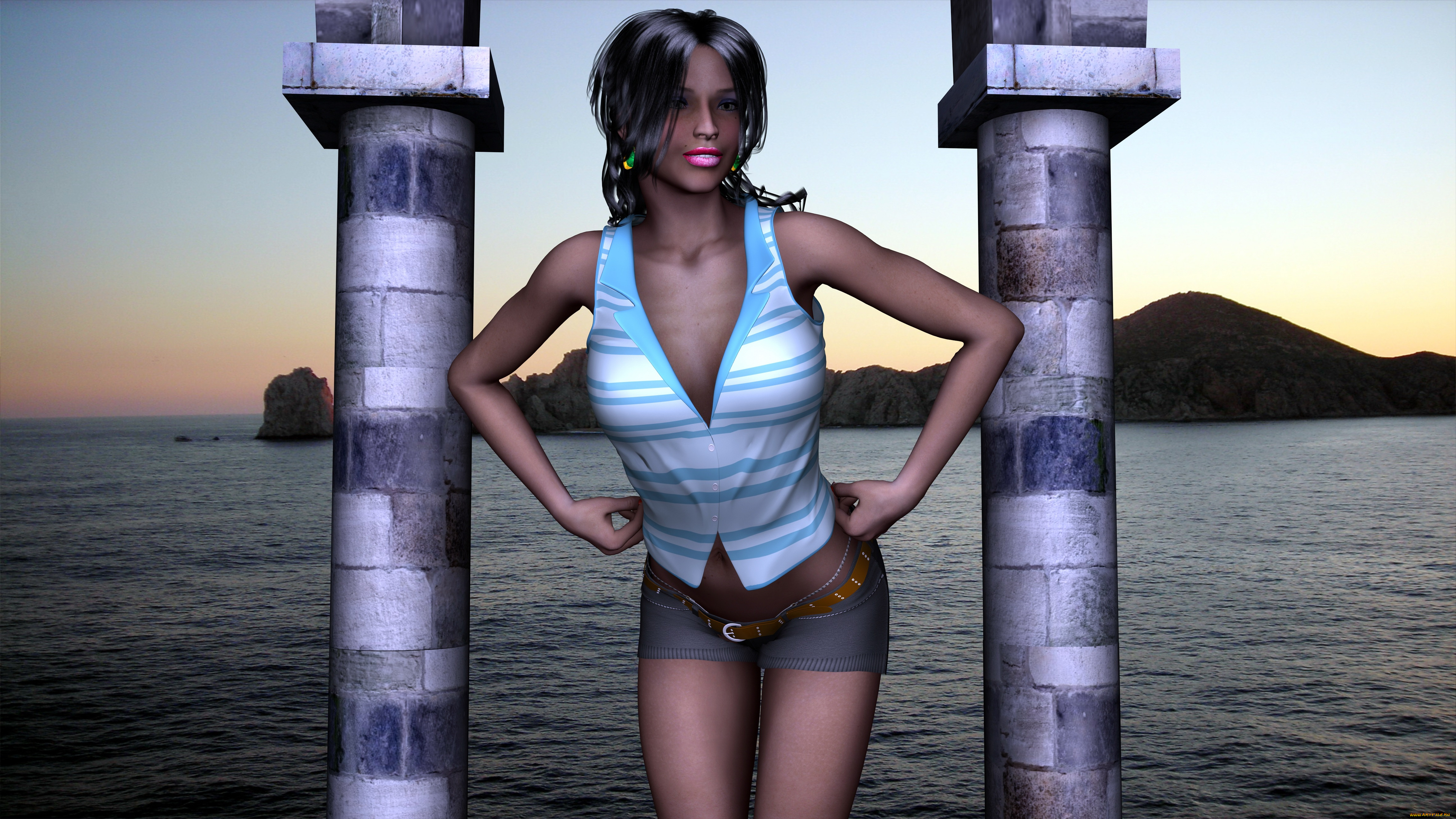 katarina, 3д, графика, люди, , people, девушка, фон, взгляд